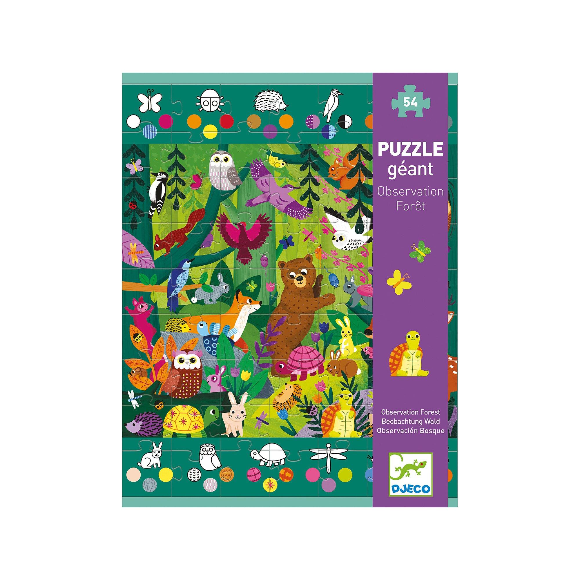 Djeco Puzzle Beobachtung Wald, 54 Teile