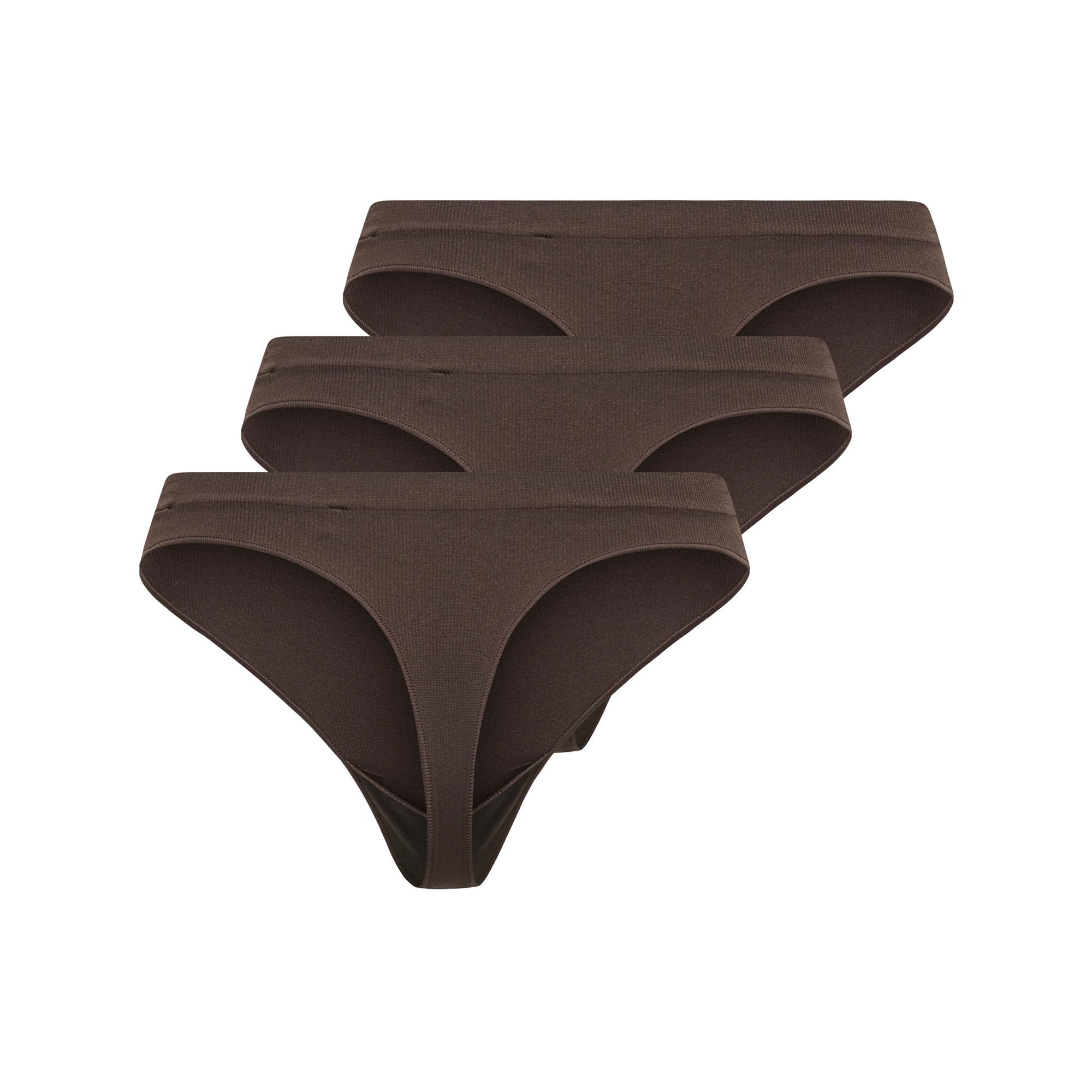 Only Lingerie Vicky Rib Sless Thong 3-Pack Triopack, String