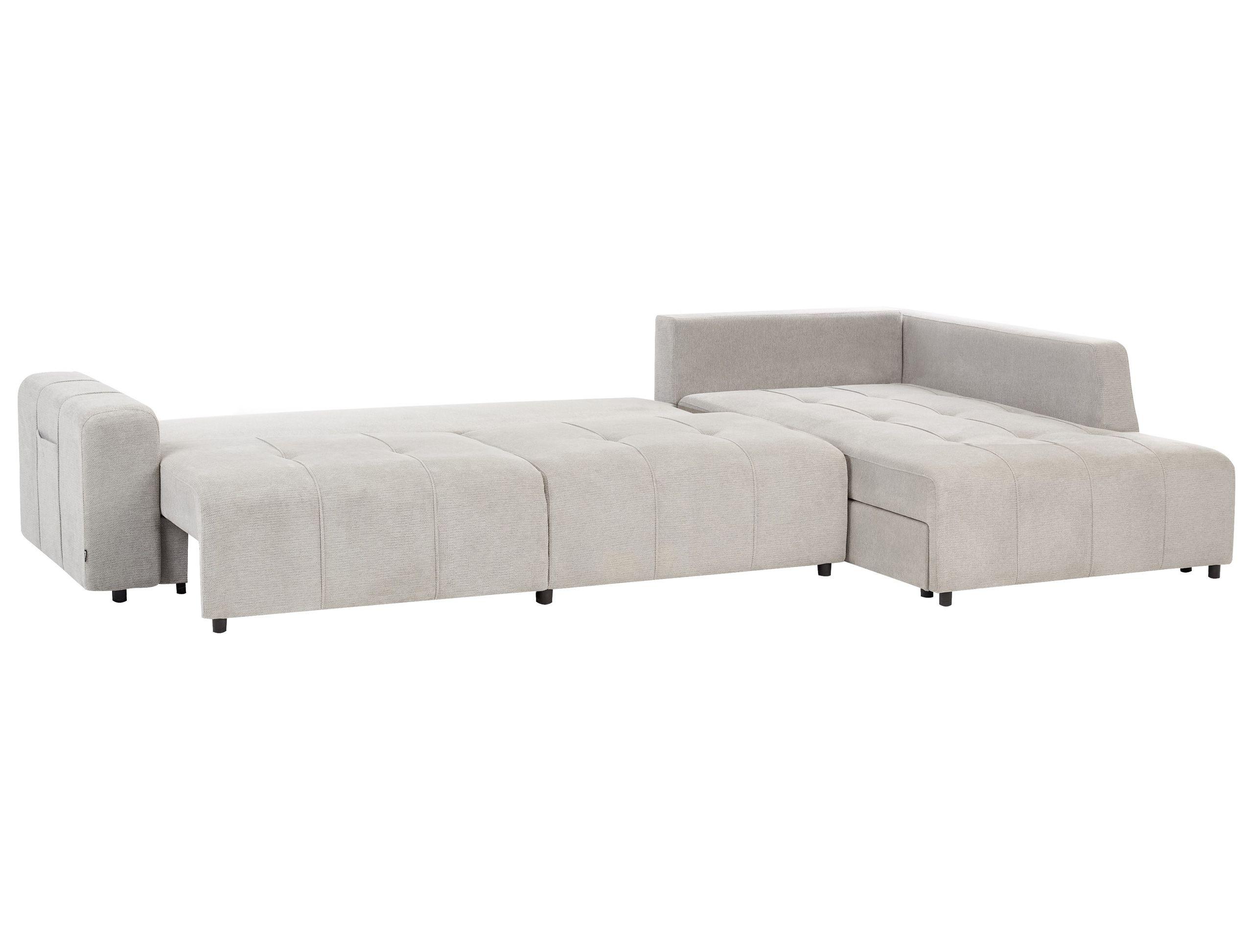 Beliani Linksseitiges Ecksofa aus Polyester Modern INNVIK