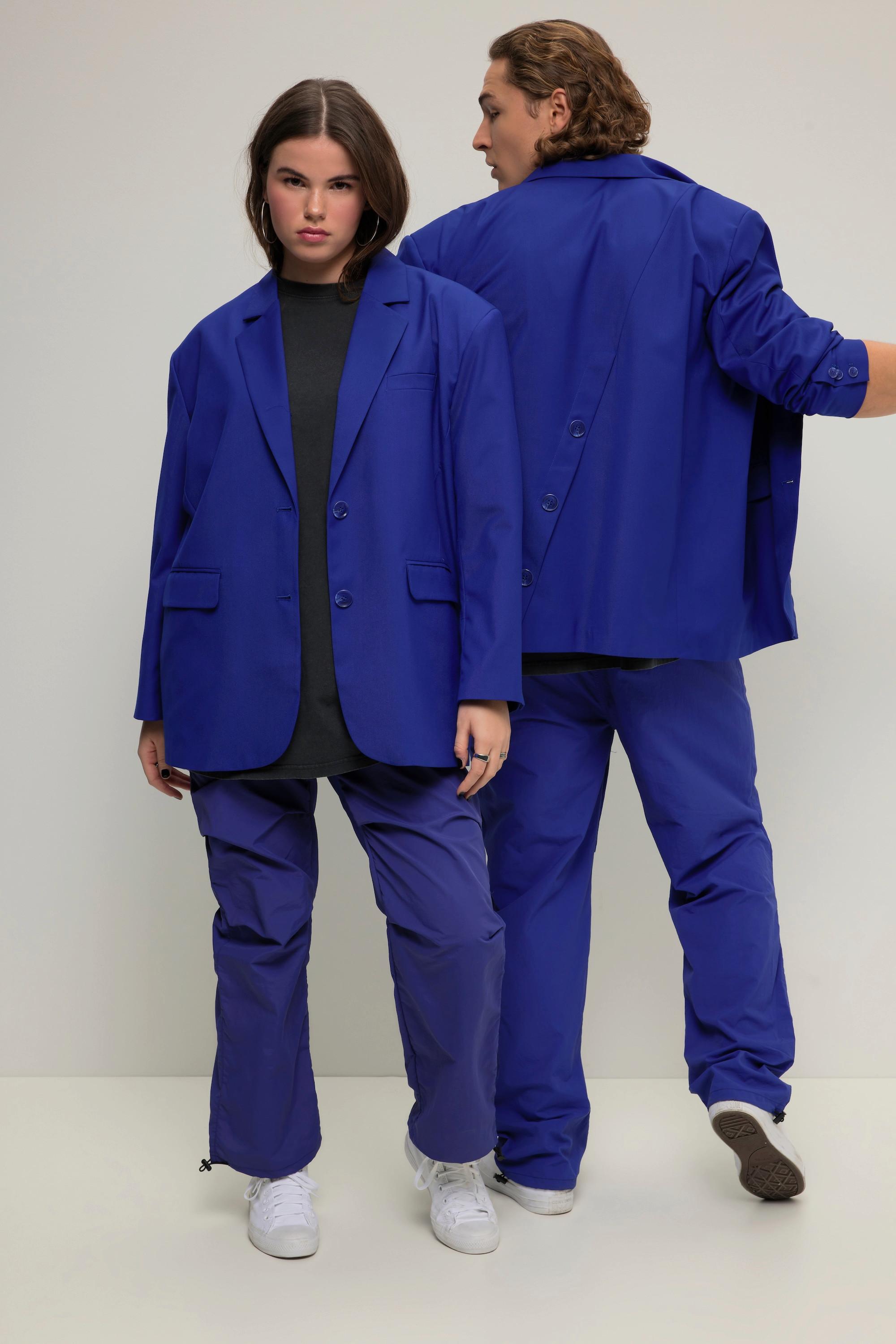 Studio Untold Blazer, oversized, Rücken-Knopfleiste, Revers, Langarm, Unisex