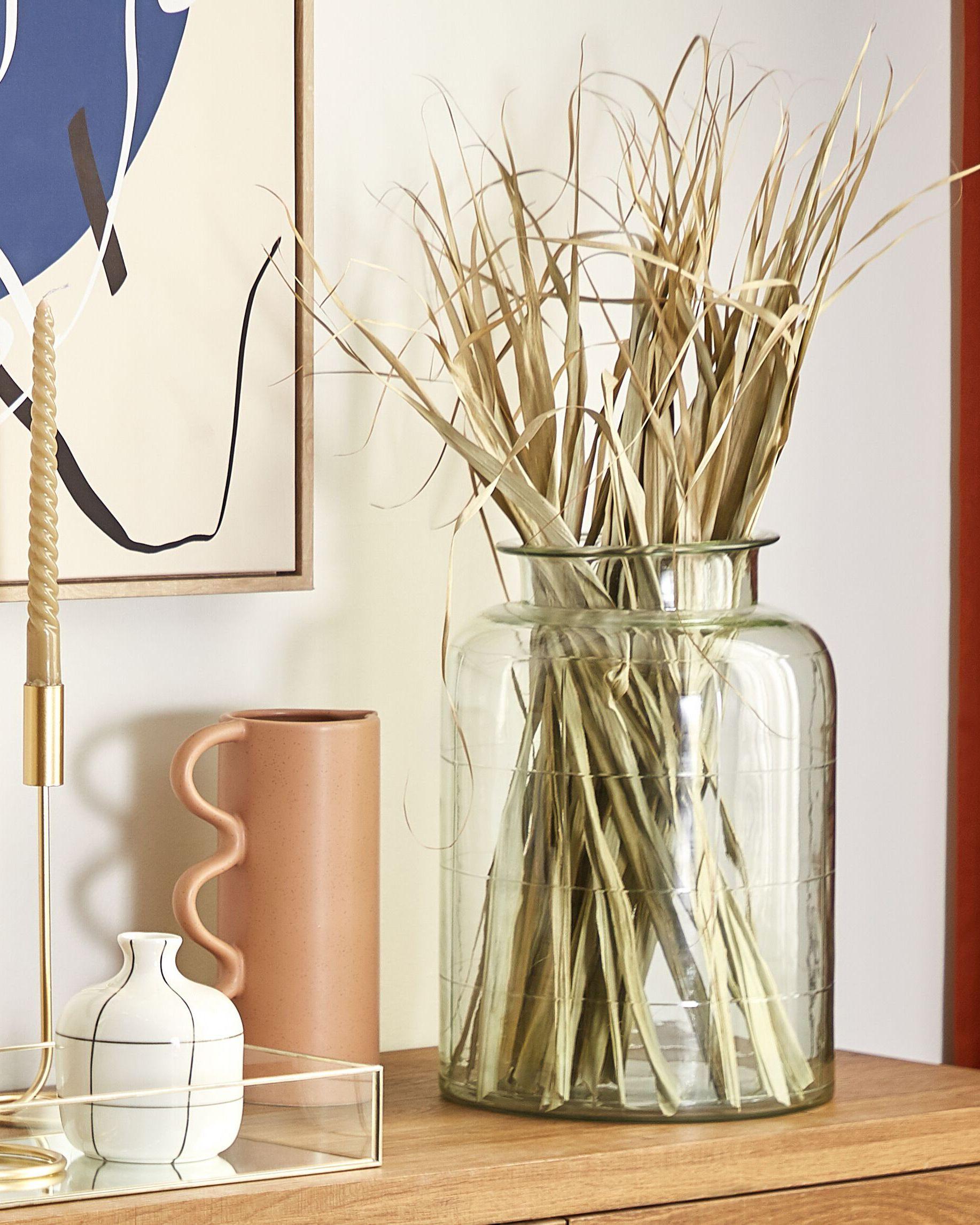 Beliani Blumenvase aus Glas Boho VINDALOO