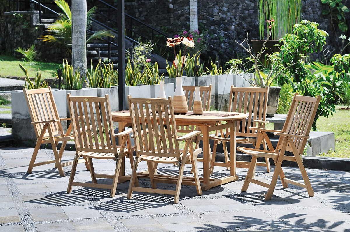 mutoni pleasure Garten Essgruppe Solo I Teak (7-tlg)