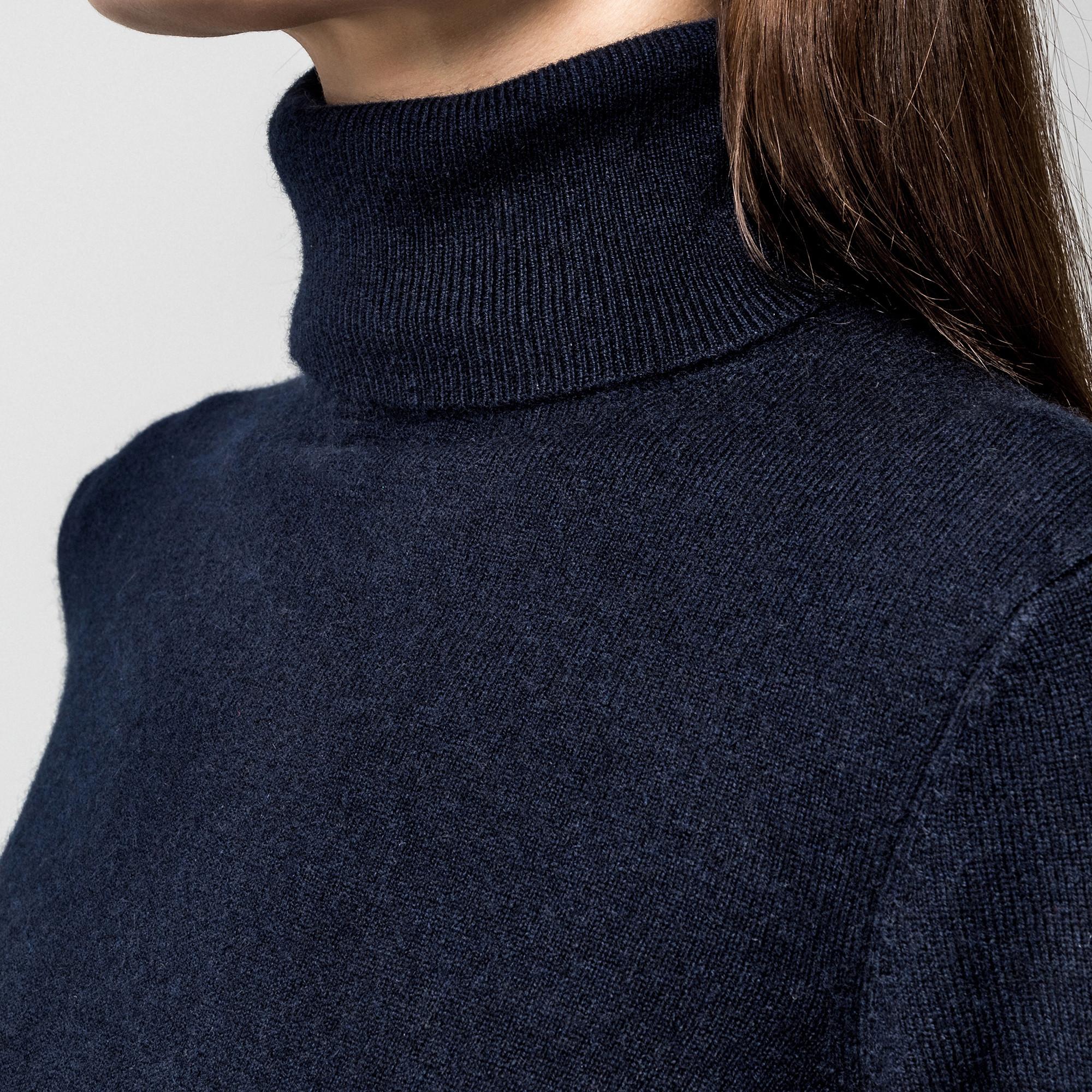 Manor Woman Bio-Cashmere Pullover, Rollkragen