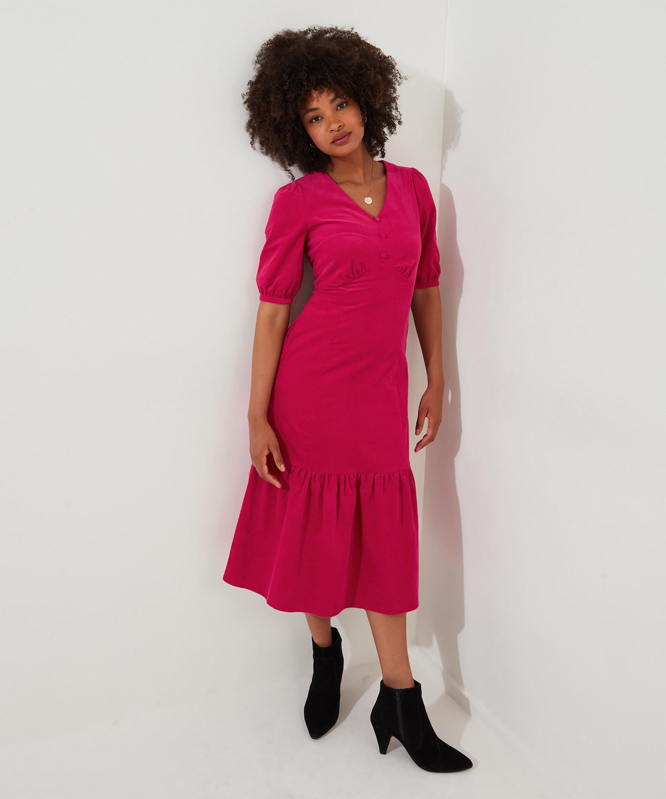 Joe Browns Vintage Kordelkleid mit Puffärmeln