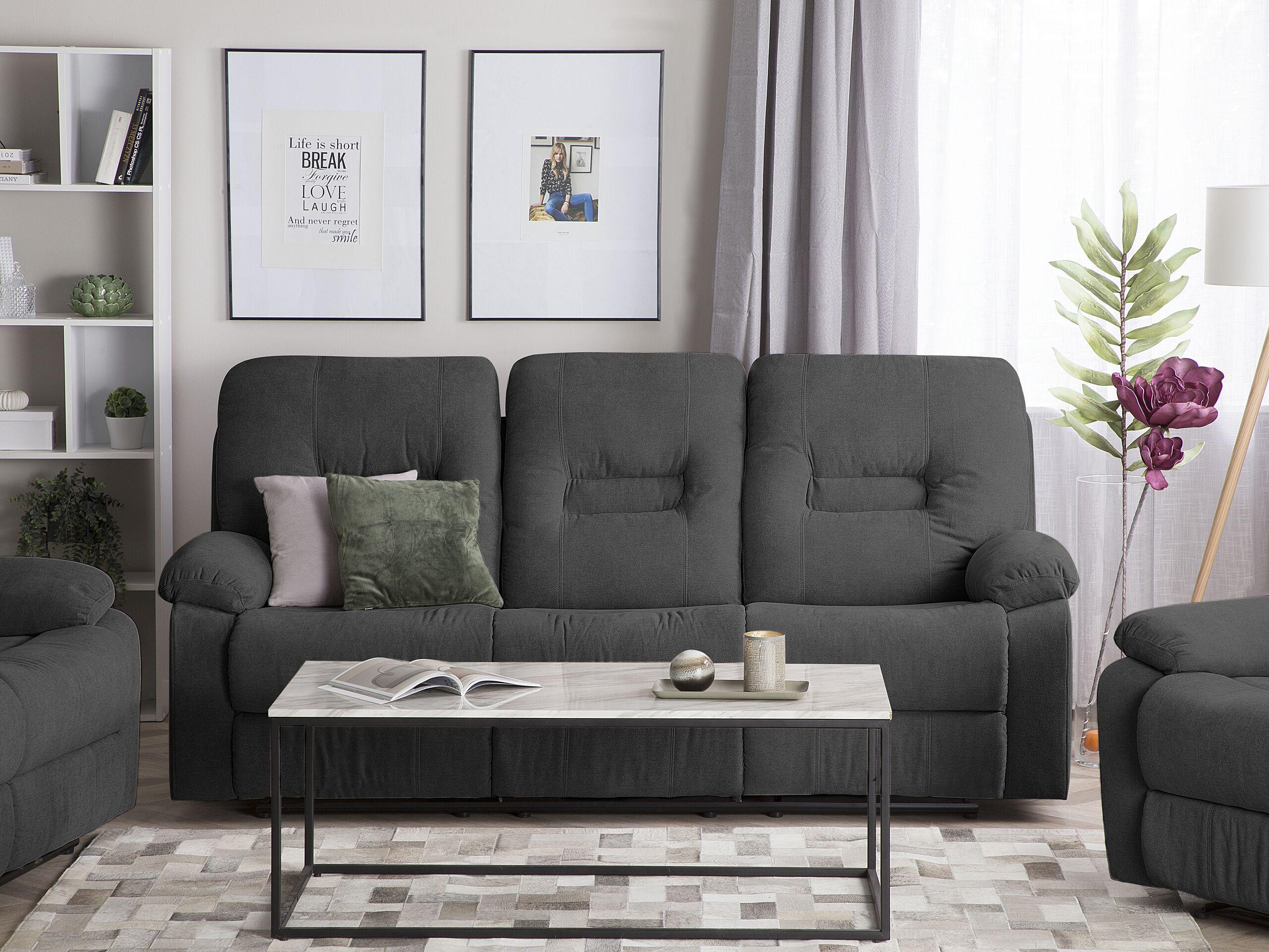 Beliani 3 Sitzer Sofa aus Polyester Modern BERGEN