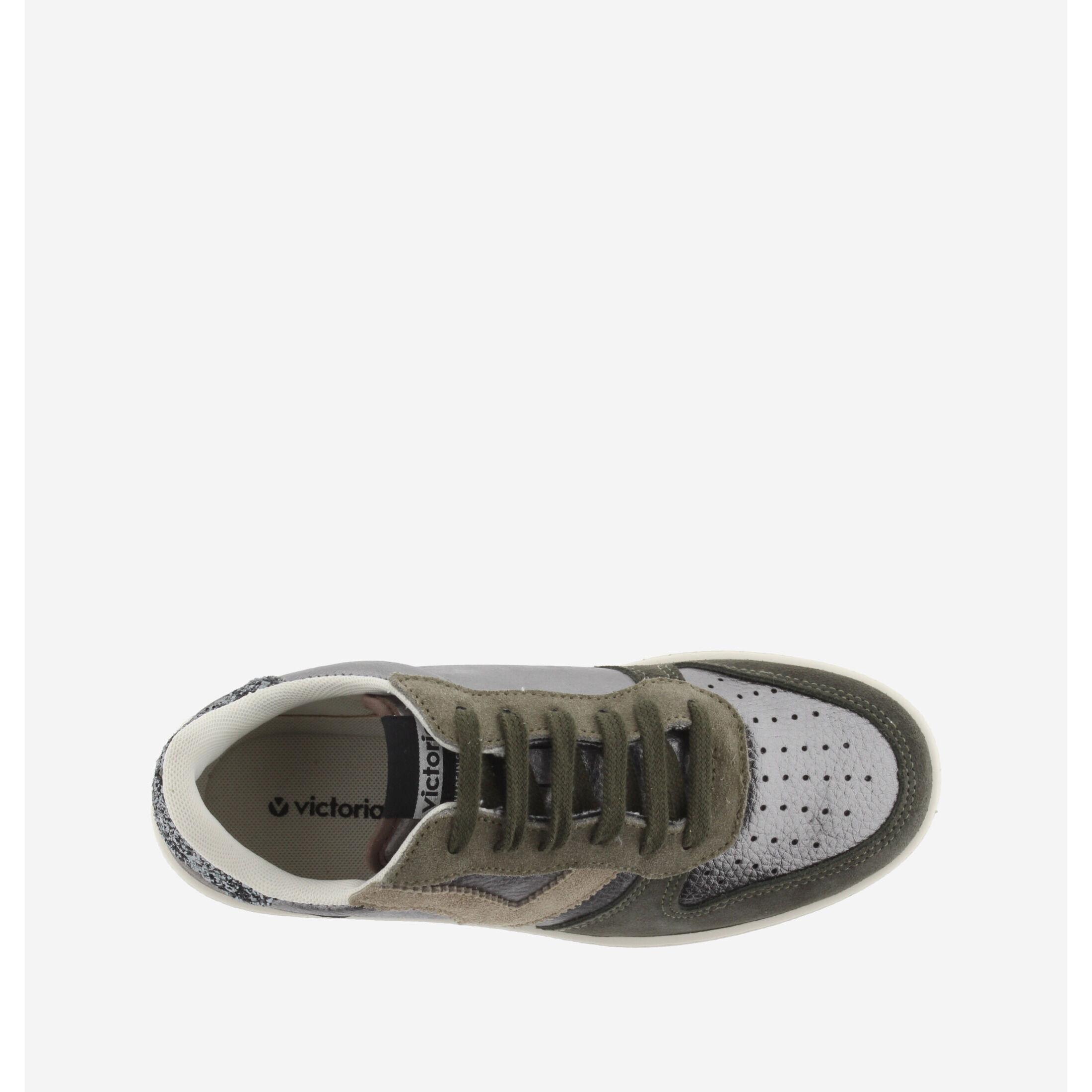 Victoria damen-sneakers aus metallic- und wildleder madrid