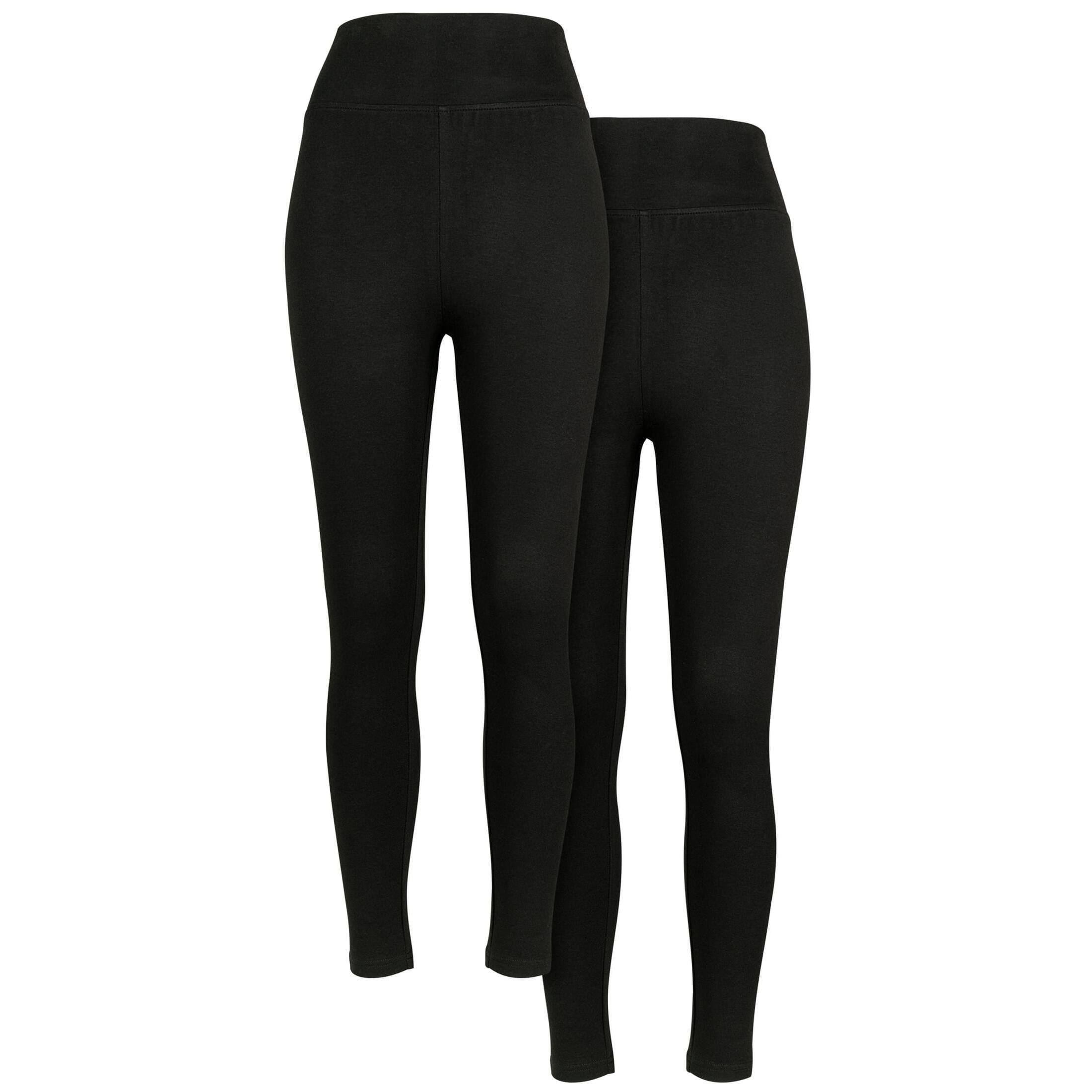 URBAN CLASSICS Jersey-Leggings mit hoher Taille, Frau (x2)