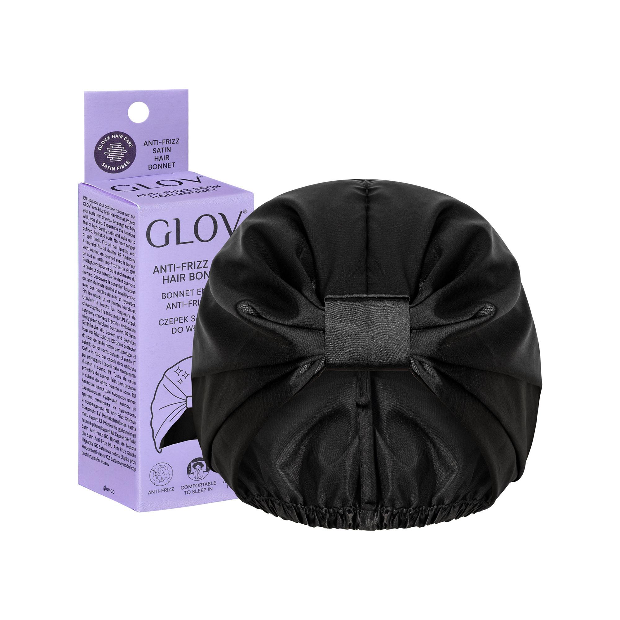 GLOV Glov Satin Hair Bonnet Black Anti-frizz Satin-Haube