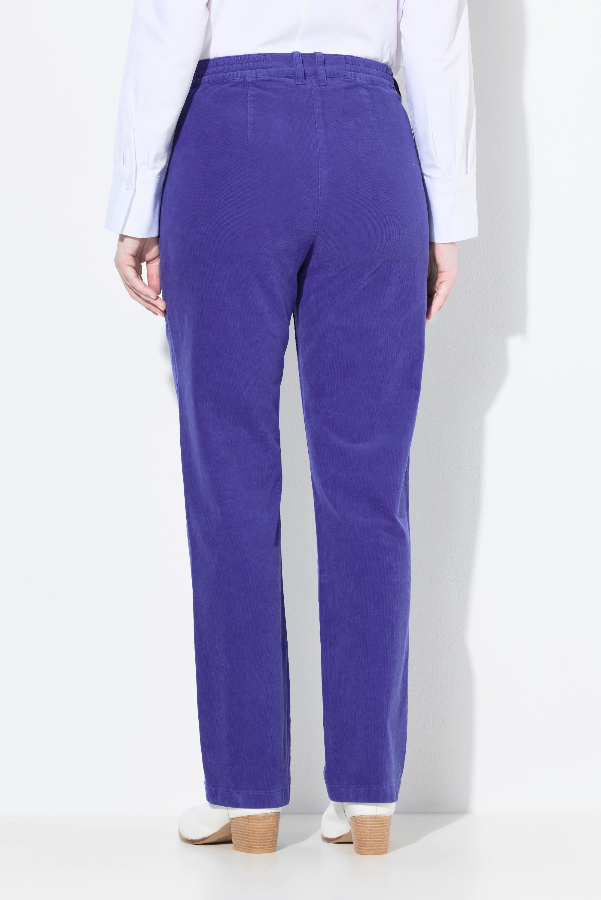 Ulla Popken Cordhose Mony, Komfortbund, Reißverschlusstaschen