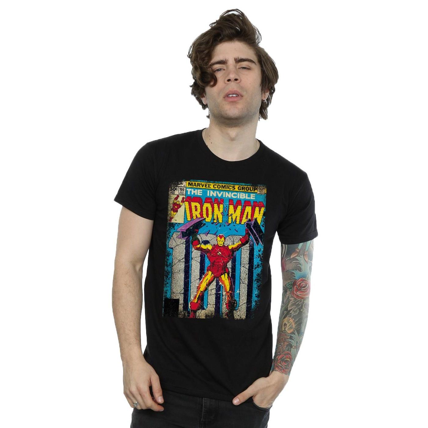 MARVEL Comics Iron Man Distressed Cover T-Shirt