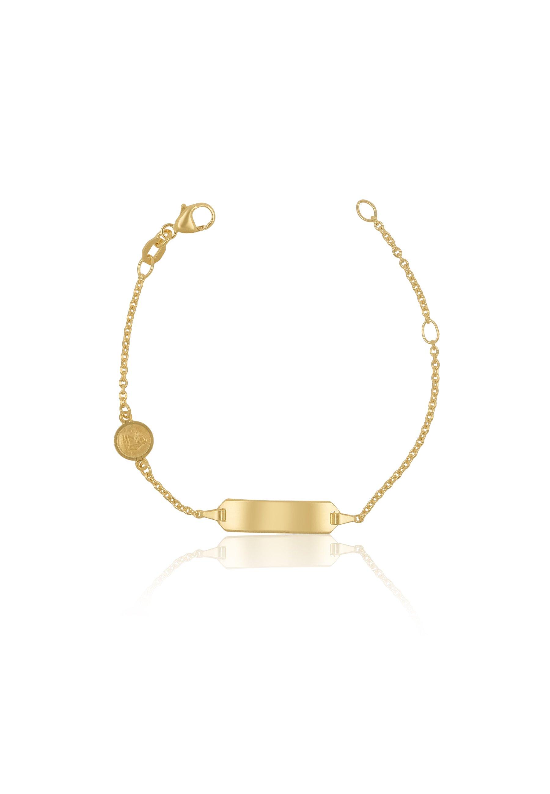 MUAU Schmuck Bracelet Rundanker Gelbgold 750, 1.5mm, 14cm