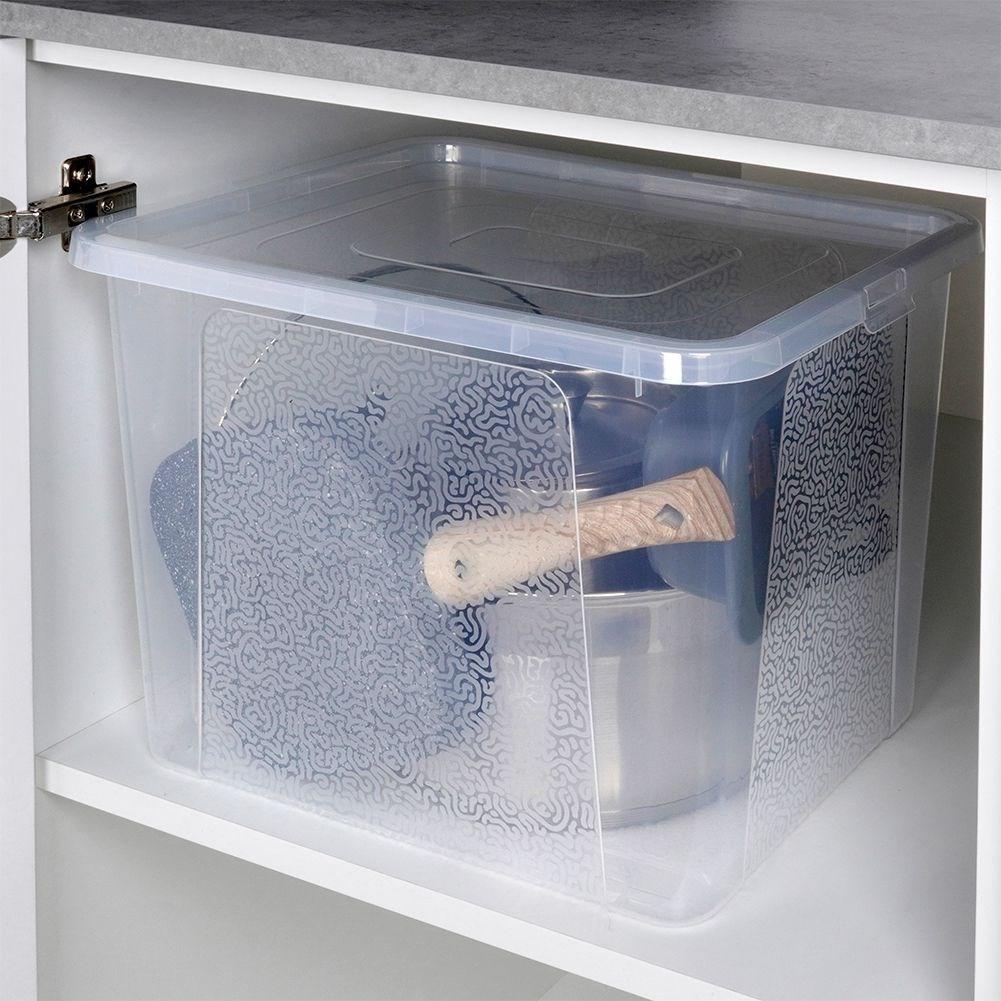 B2X Aufbewahrungsbox mit Deckel - robuster und transparenter Kunststoff