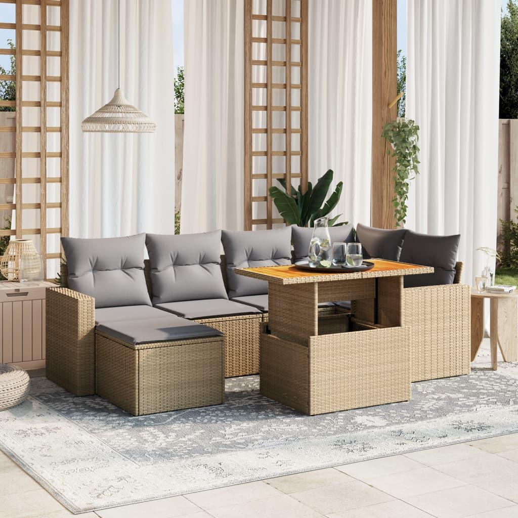 VidaXL Garten sofagarnitur poly-rattan