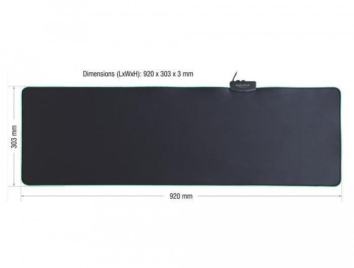 DeLock 12555 GAMING-MAUSMATTE (92X30CM)