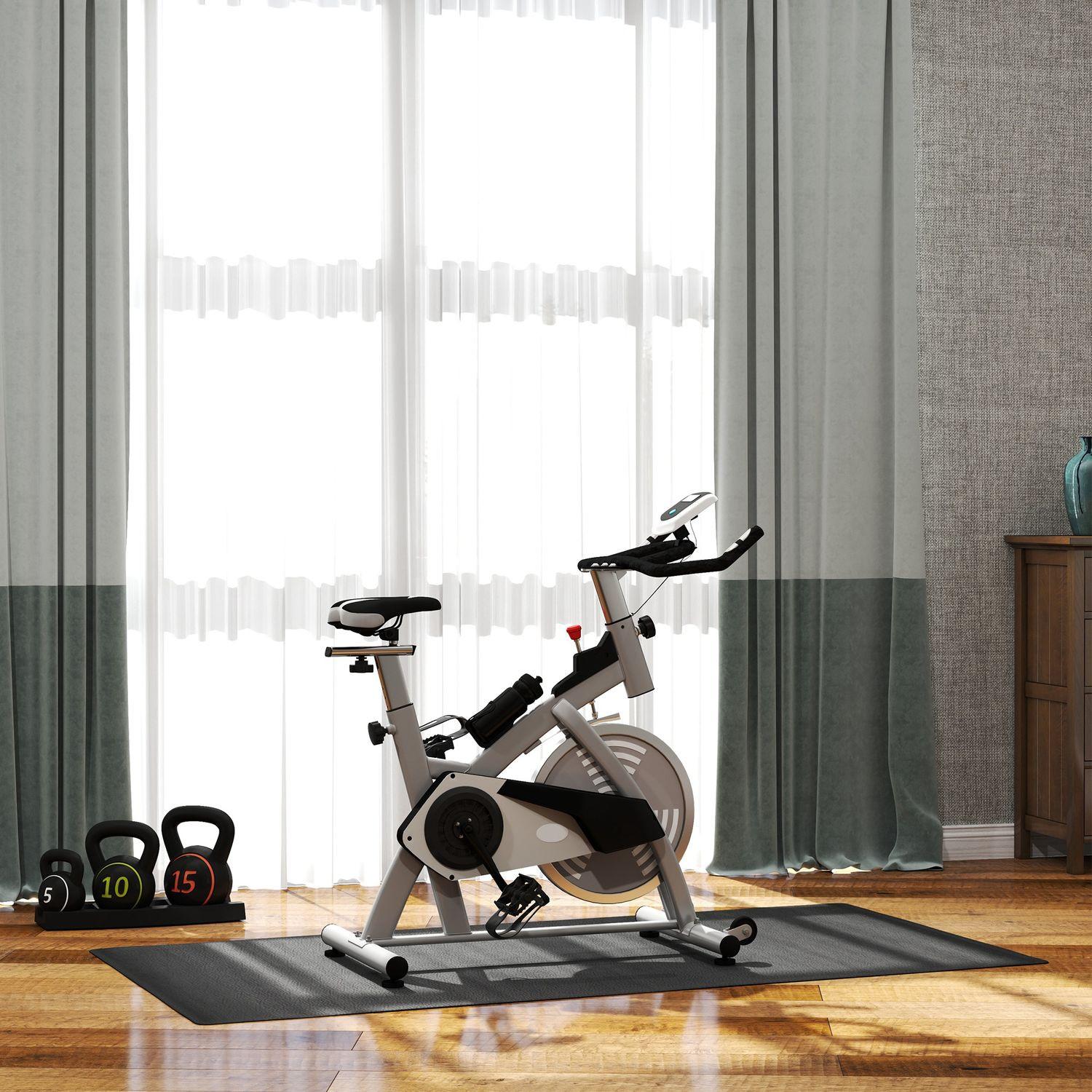 Northio Bodenschutzmatte für Fitnessgeräte rutschfest Fitnessmatte 4 mm Dicke Unterlegmatte Sportmatte Multifunktionsmatte für Yoga Laufband Heimtrainer Yogamatte Bodenmatte 200x100 cm Schwarz Aosom