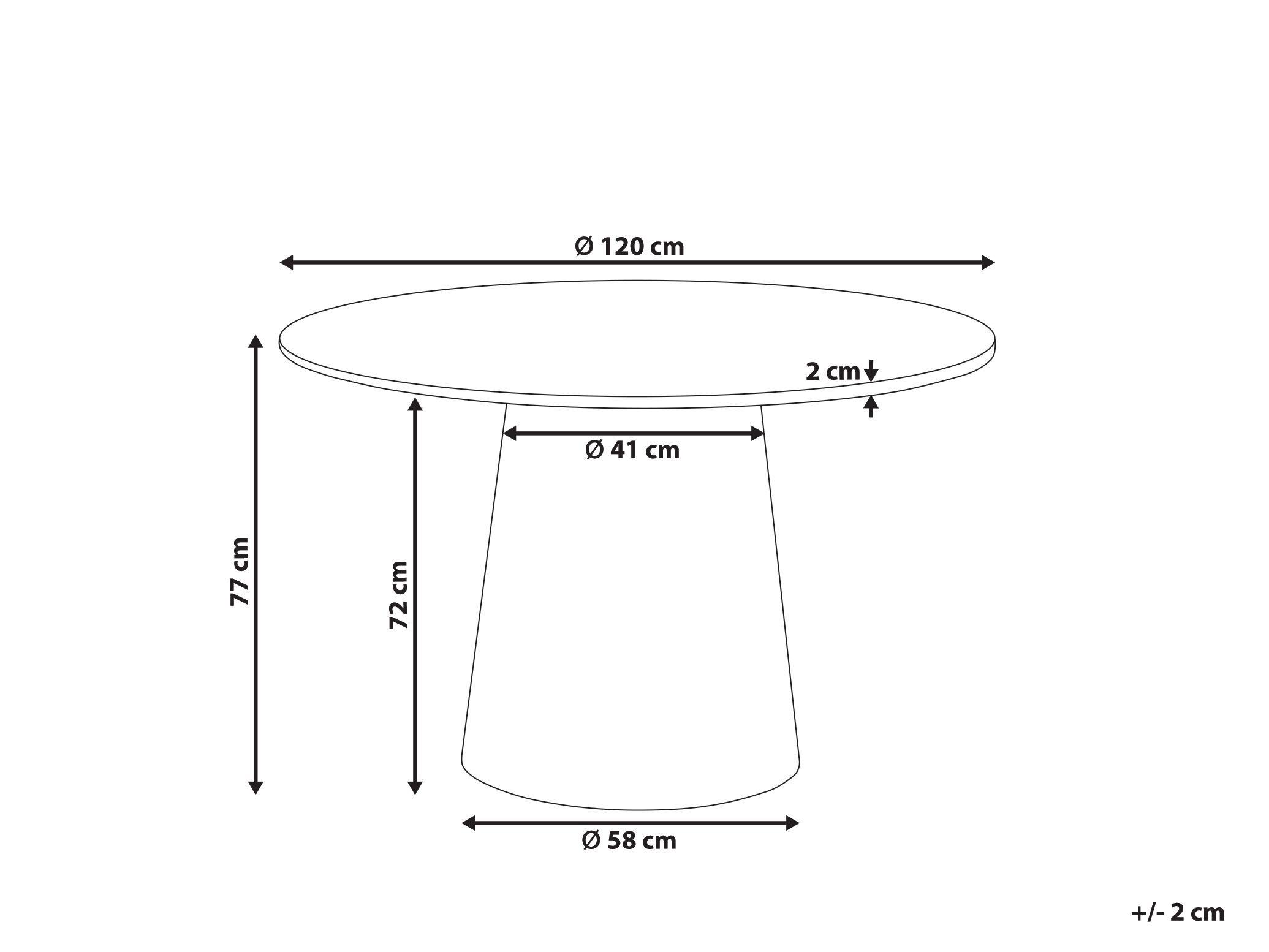 Beliani Esstisch aus MDF-Platte Klassisch OYEN