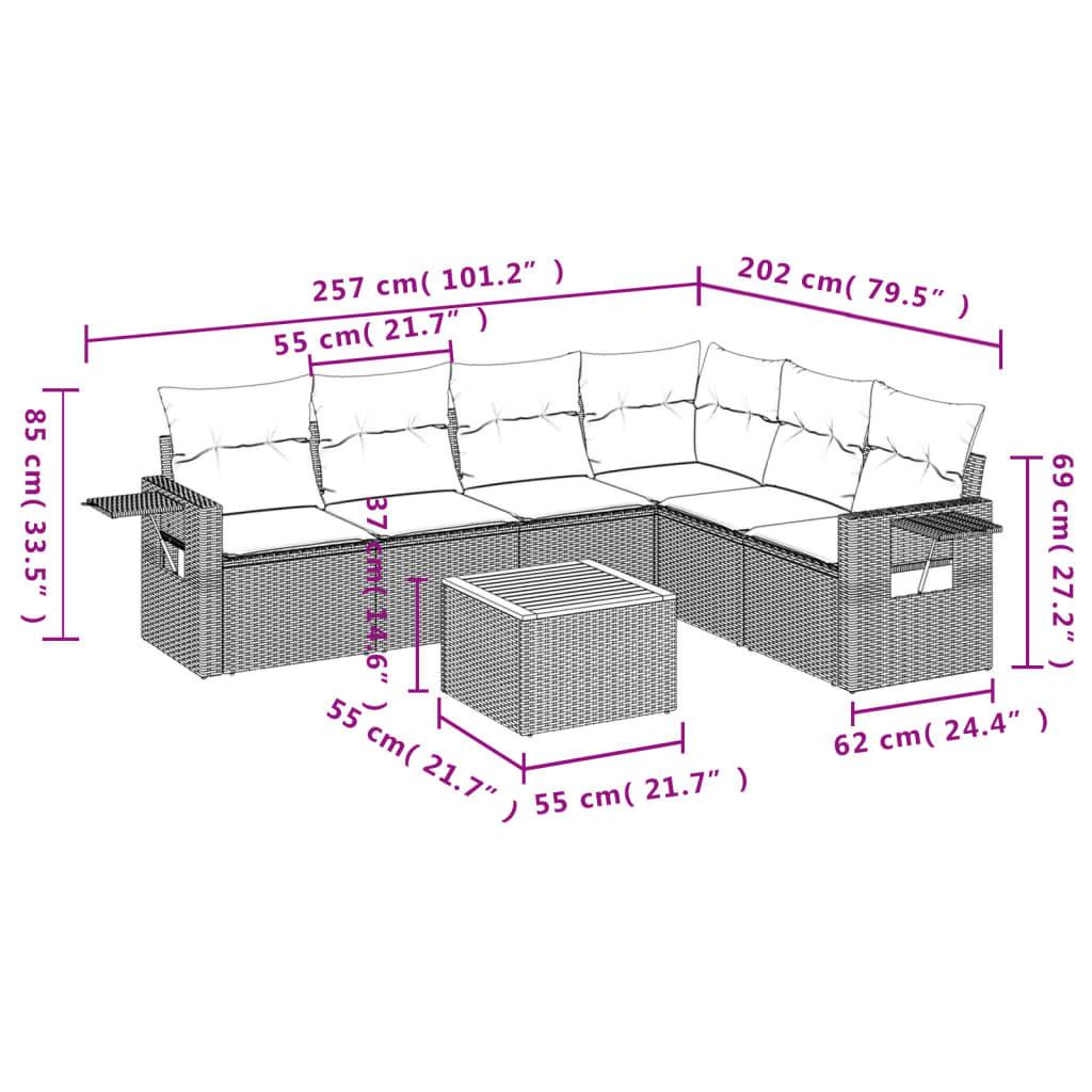 VidaXL Garten sofagarnitur poly-rattan