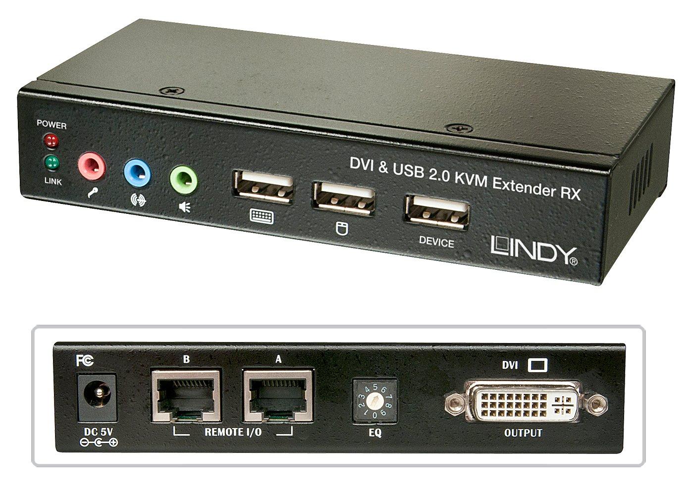 LINDY 39377 TastaturVideoMaus (KVM)-Switch Schwarz