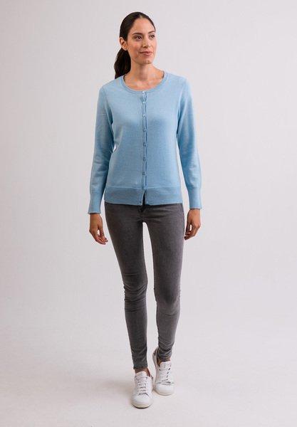 CASH-MERE.CH Kaschmir Cardigan Rundhals