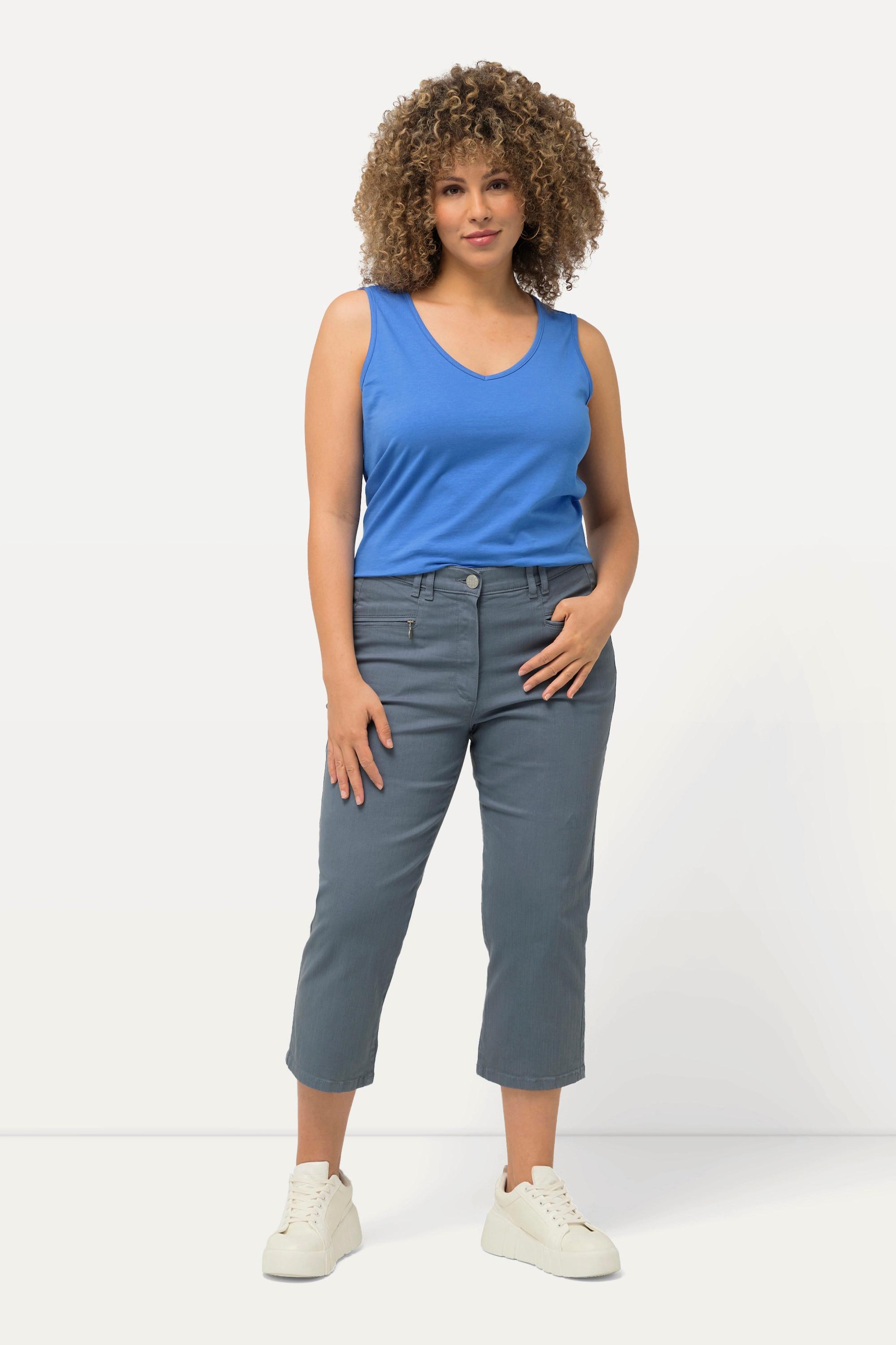 Ulla Popken Mony 7/8 Stretchhose mit Zipptaschen