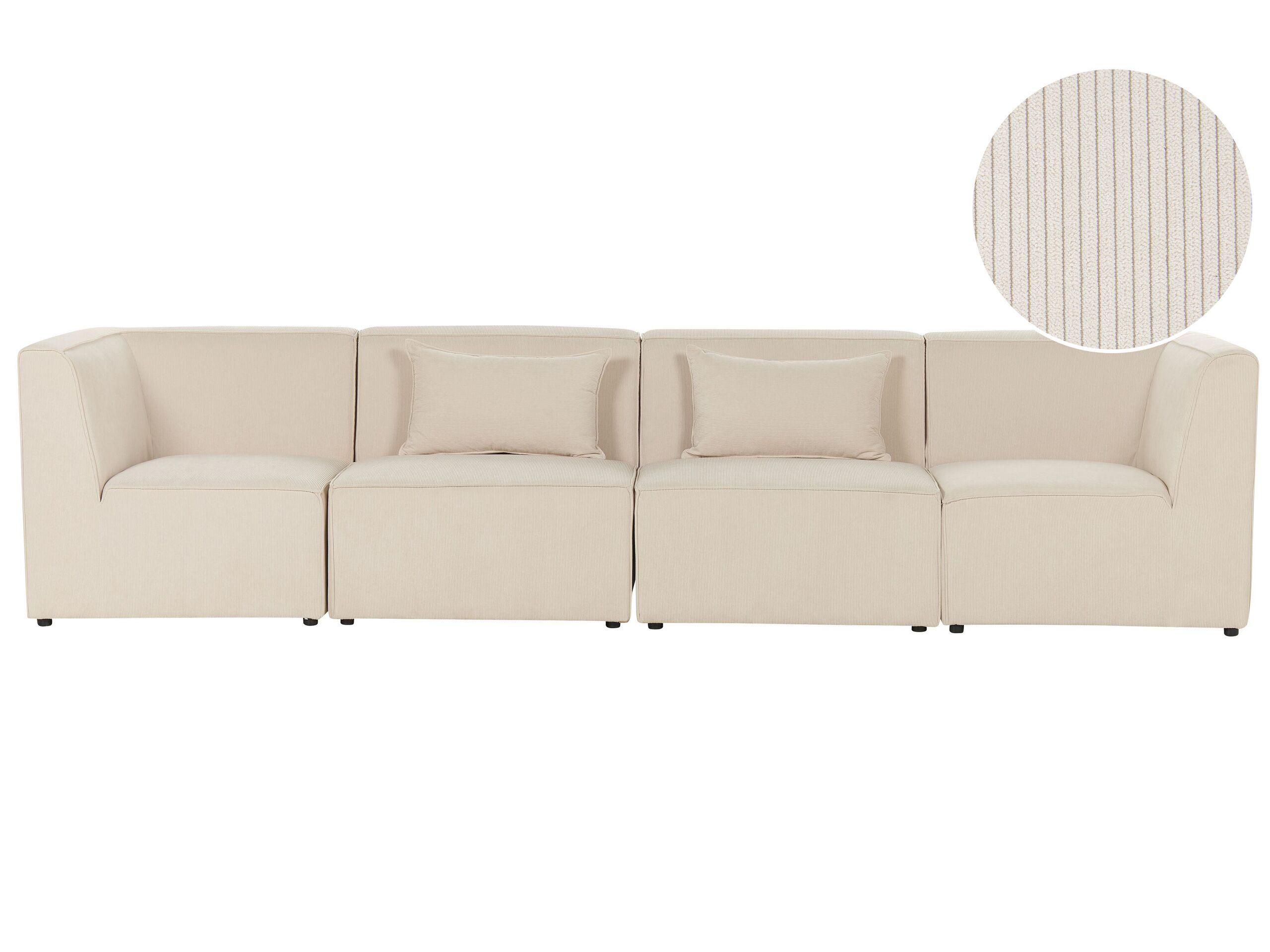 Beliani Modulsofa aus Cord Modern LEMVIG