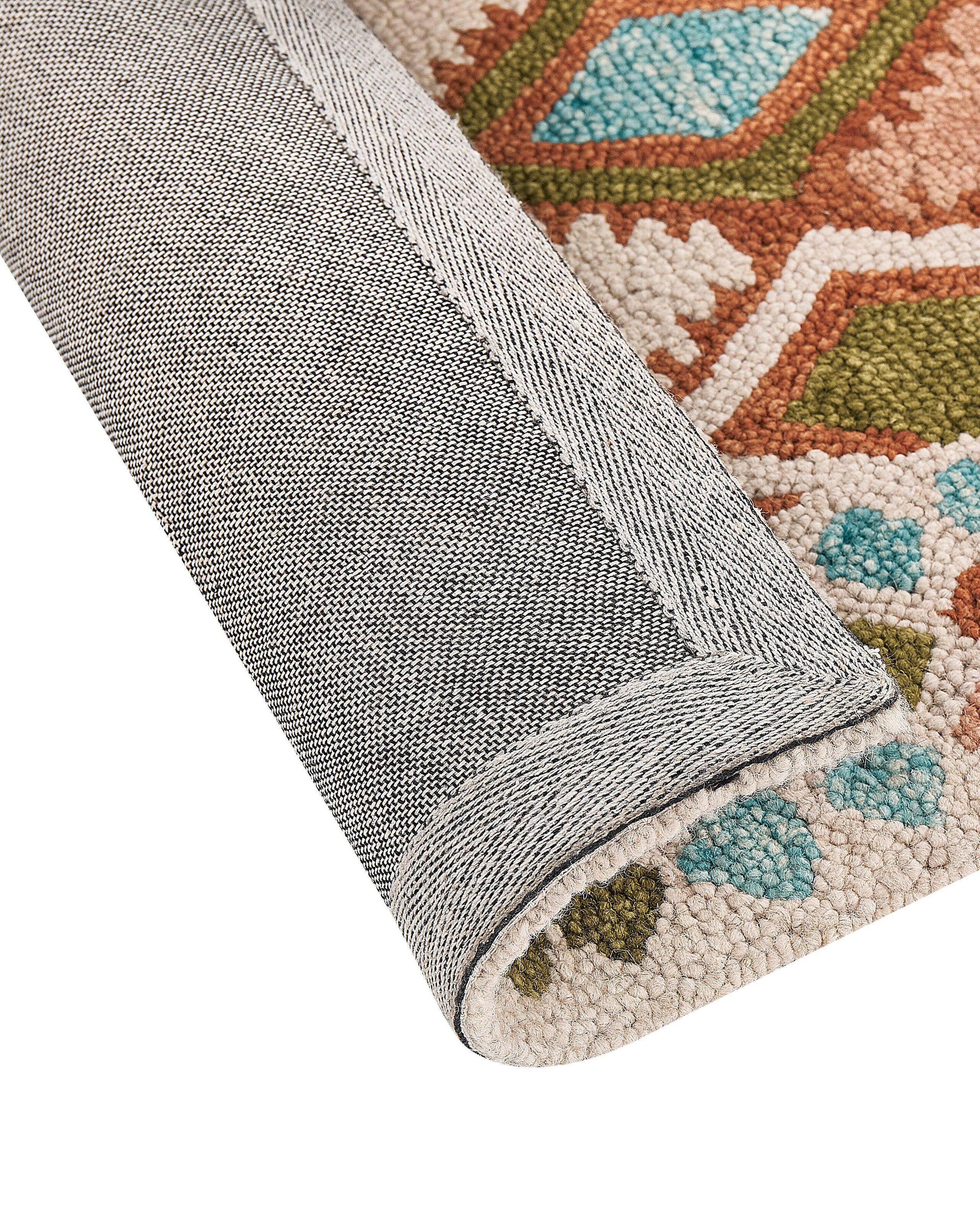 Beliani Teppich aus Wolle Boho ERMENEK