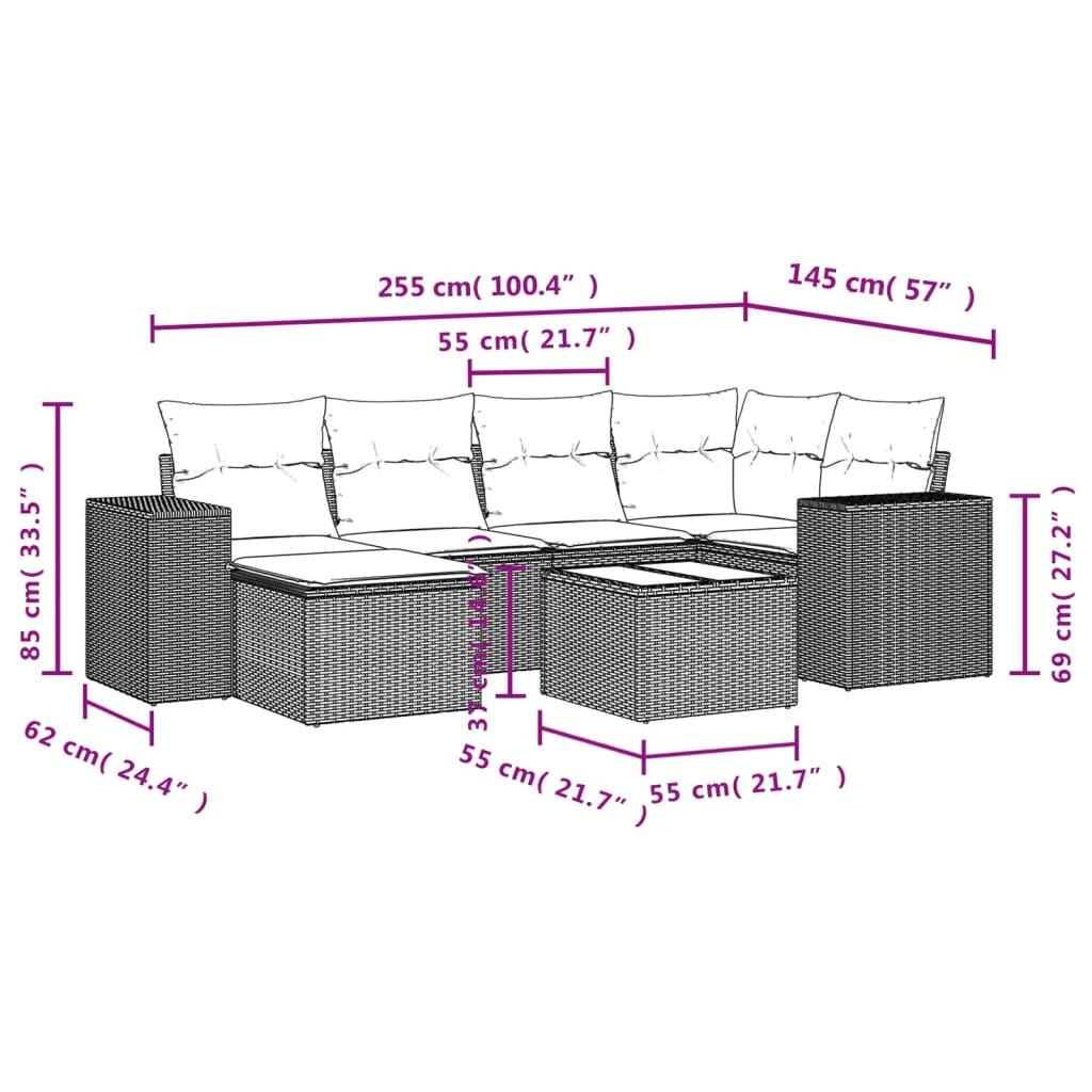 VidaXL Garten sofagarnitur poly-rattan