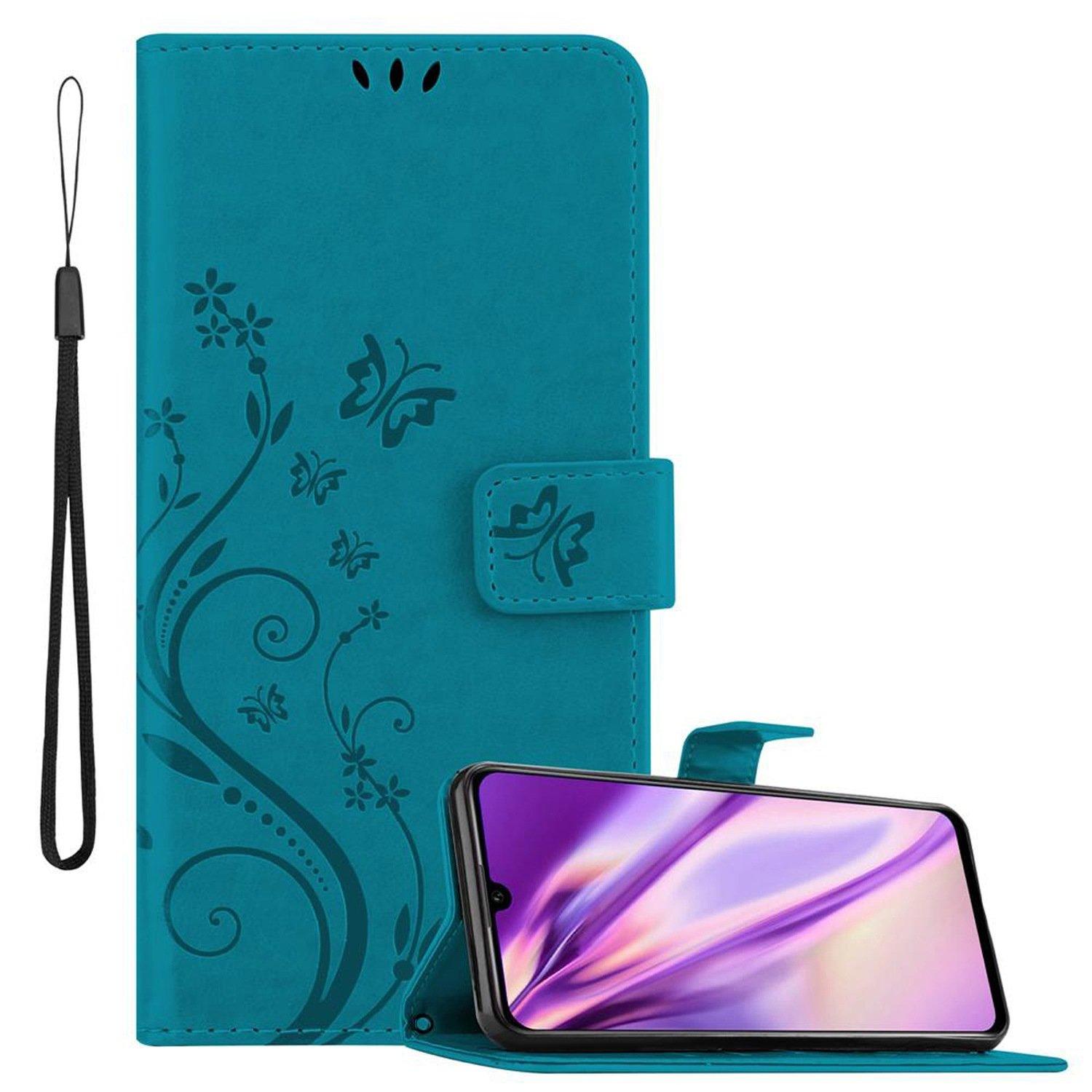 Cadorabo Hülle für Honor 10i 20i 20 LITE Huawei Enjoy 9S Blumen Design Magnetverschluss