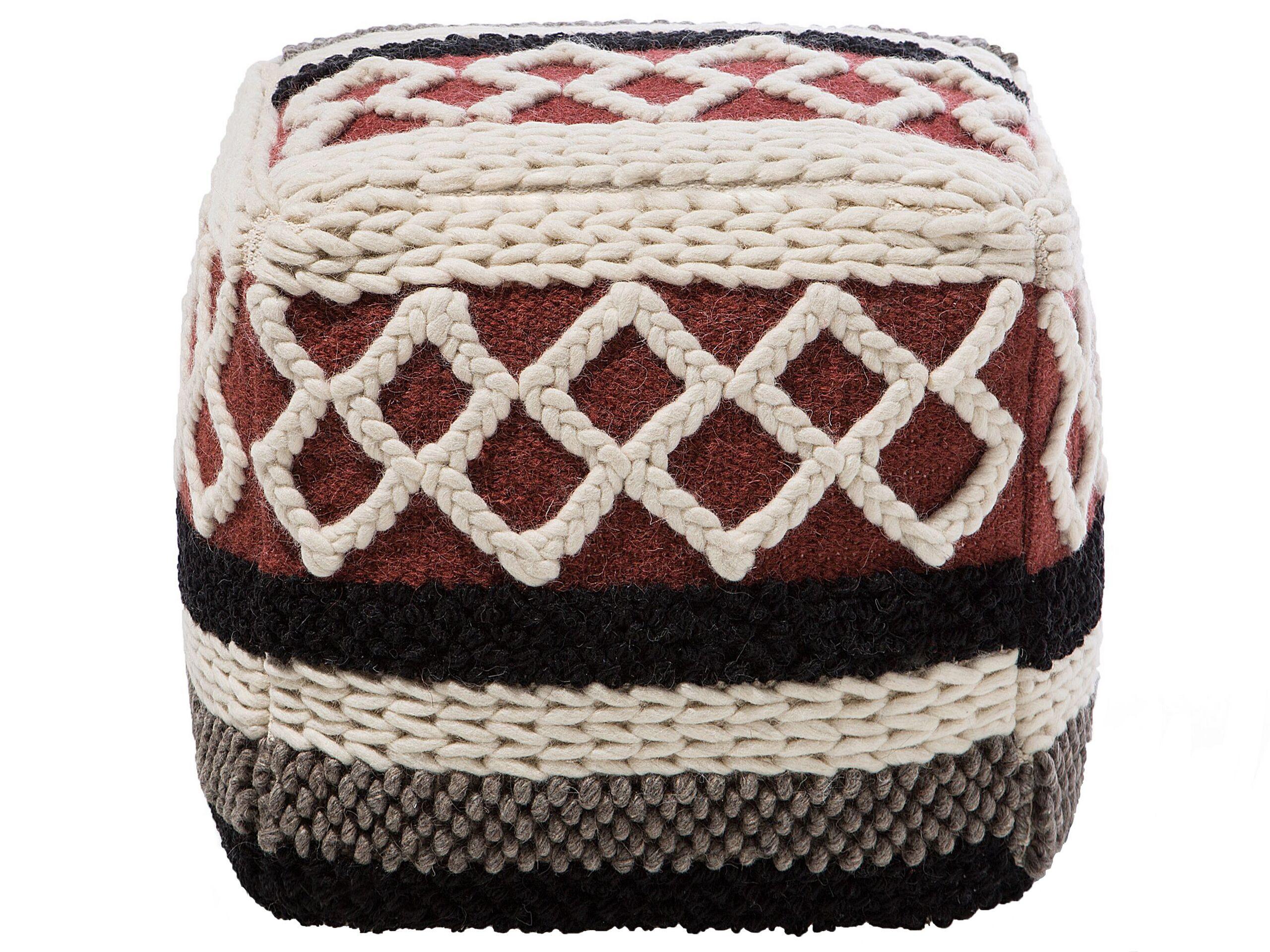 Beliani Pouf aus Baumwolle Boho SAGAR