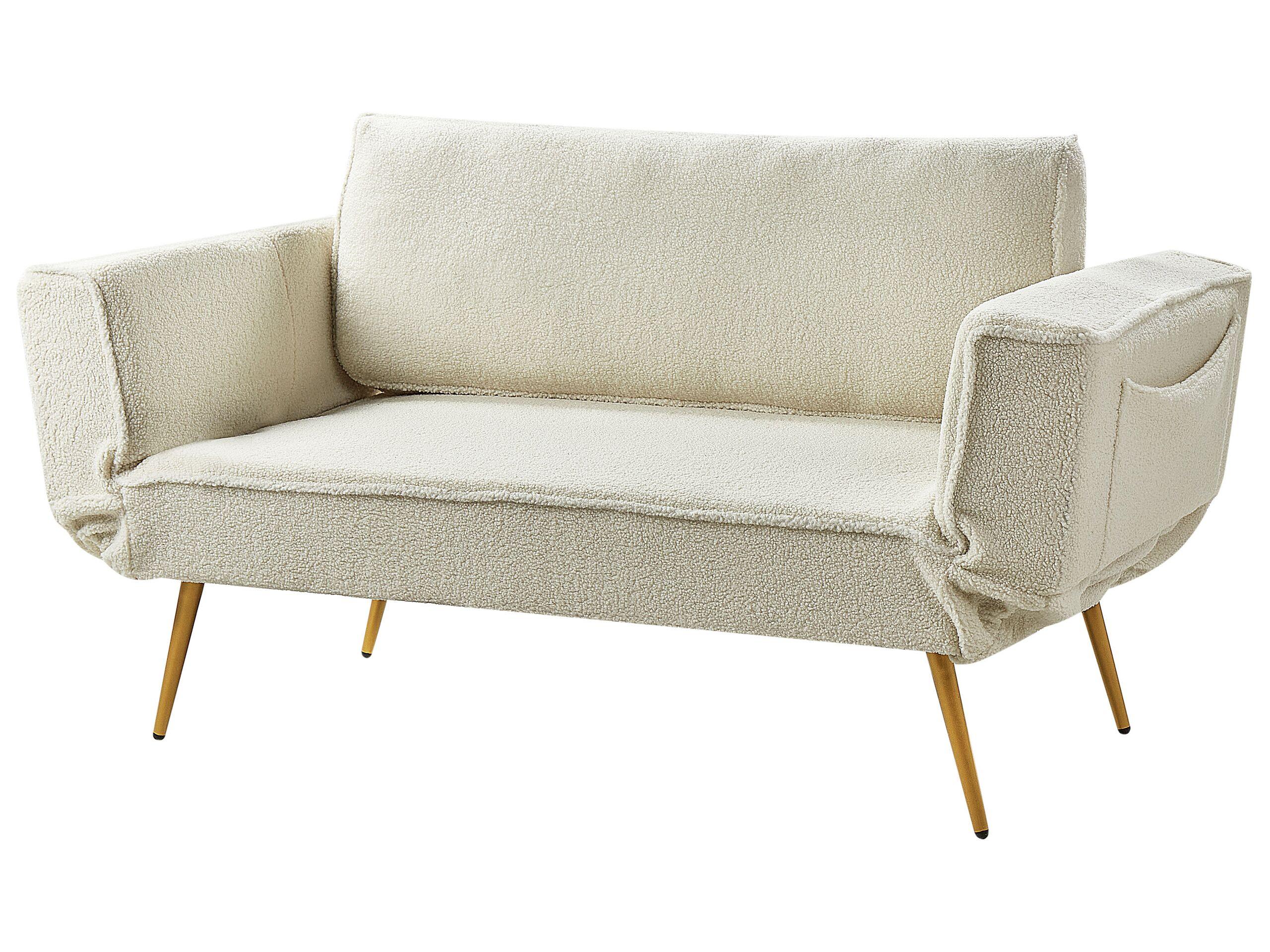 Beliani Schlafsofa aus Bouclé Modern SAARELA