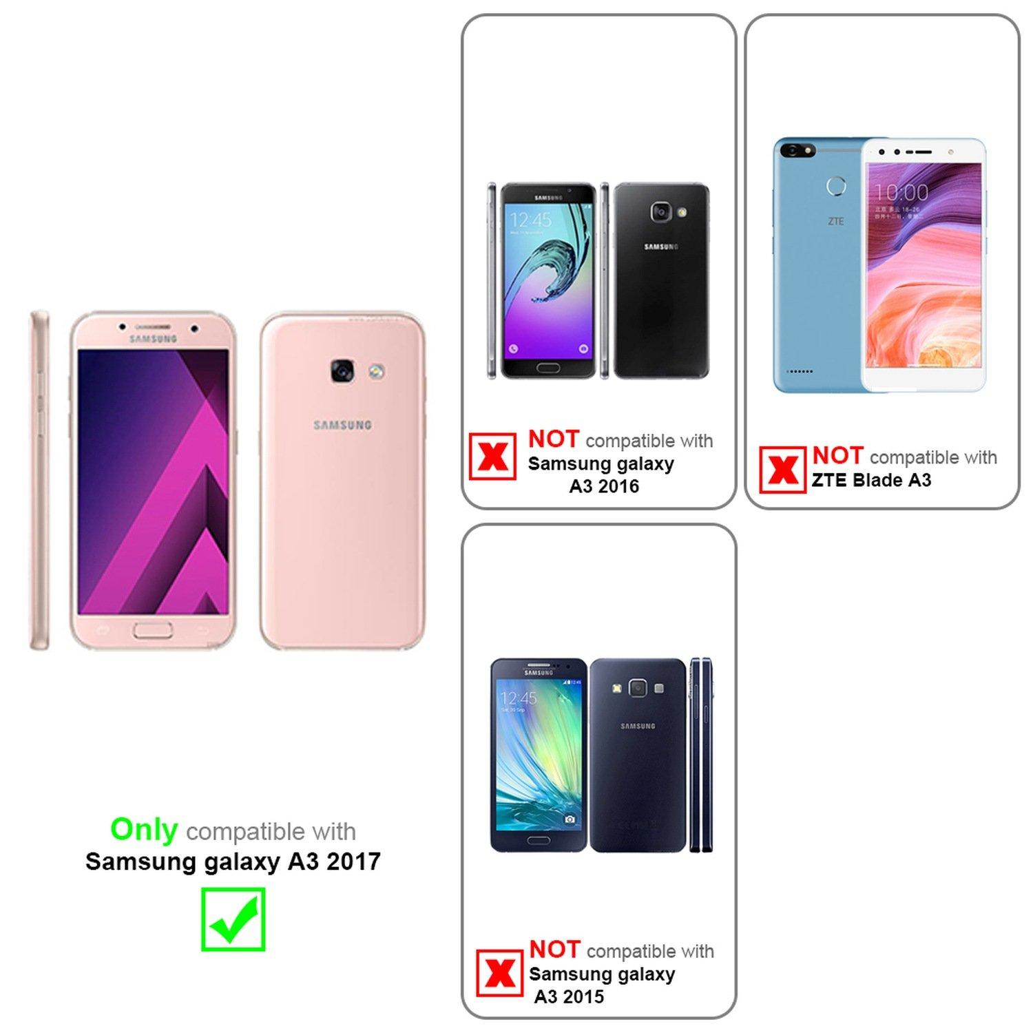 Cadorabo Hülle für Samsung Galaxy A3 2017 Magnetverschluss, Kartenfach