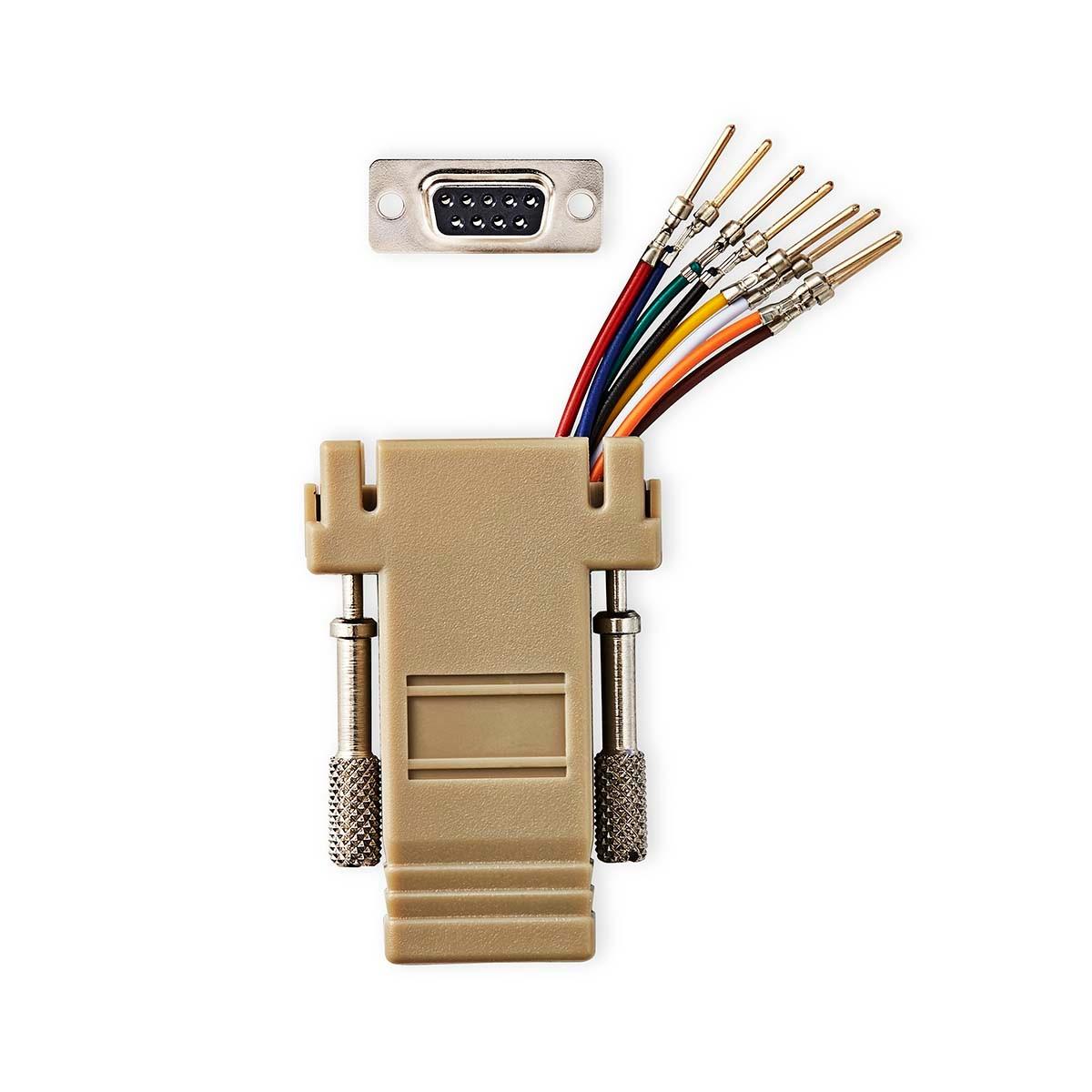Nedis Serieller Adapter | Adapter | D-SUB 9-Pin Stecker | RJ45 Buchse | Vernickelt | Elfenbein | Box