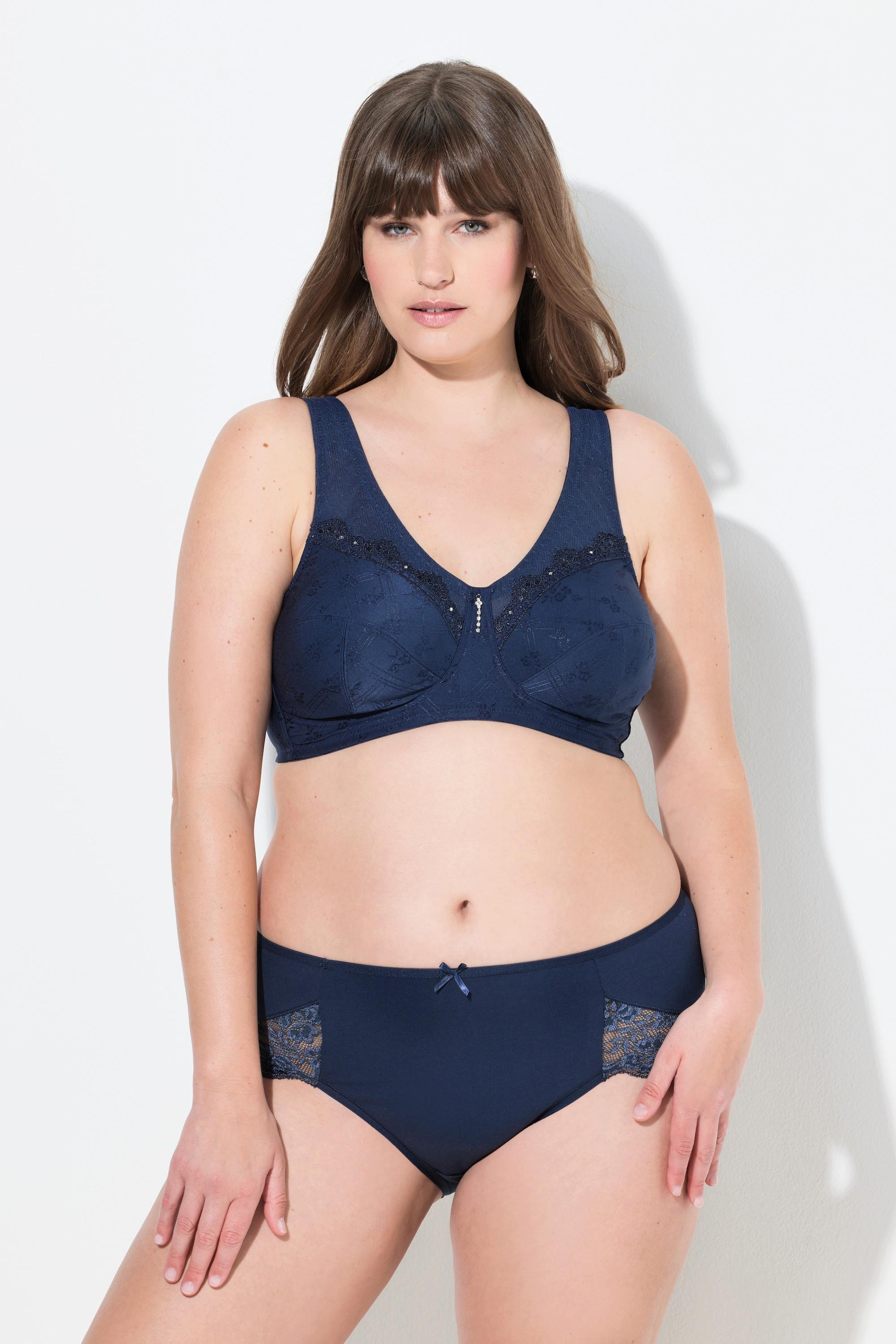 Ulla Popken Entlastungs-BH, ohne Bügel, Spitze, Cup C - G