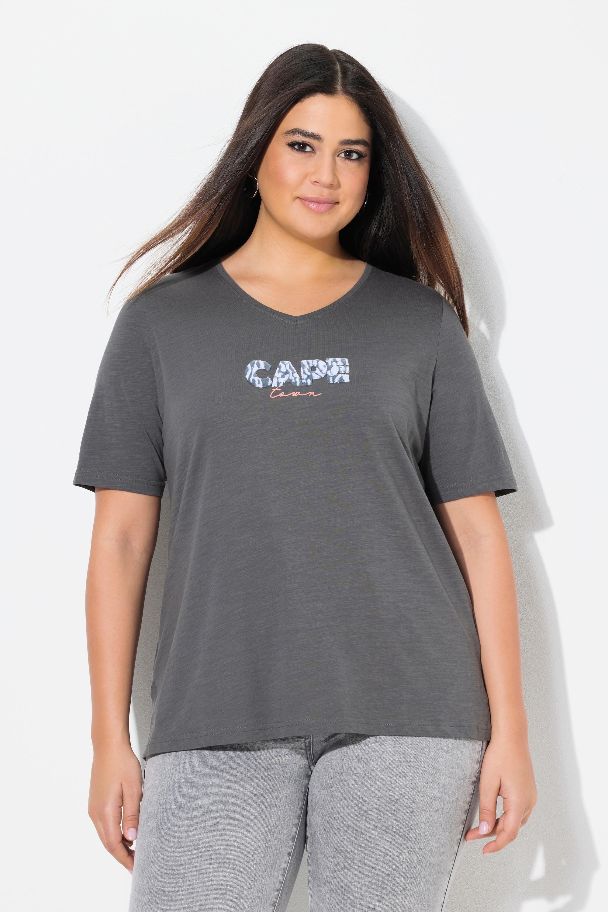 Ulla Popken Capetown Classic V-Ausschnitt Halbarm T-Shirt