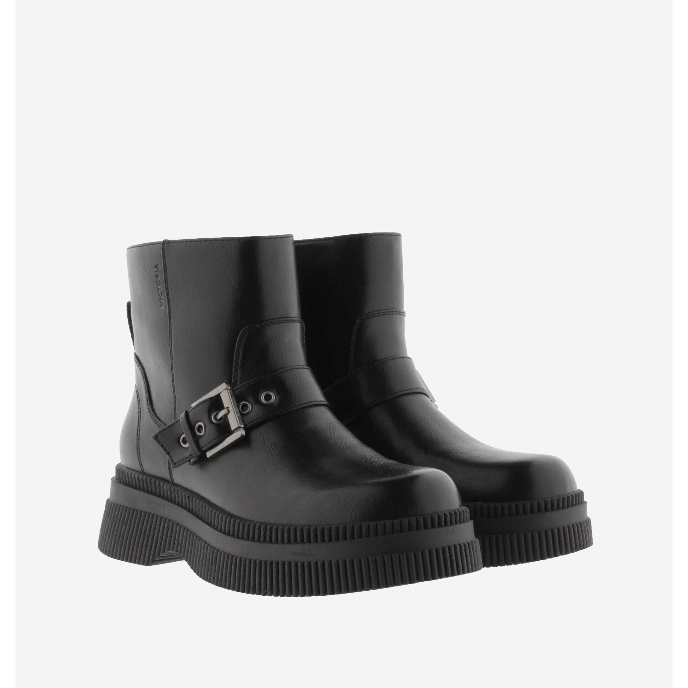 Victoria damen stiefeletten dublin hebilla efecto piel