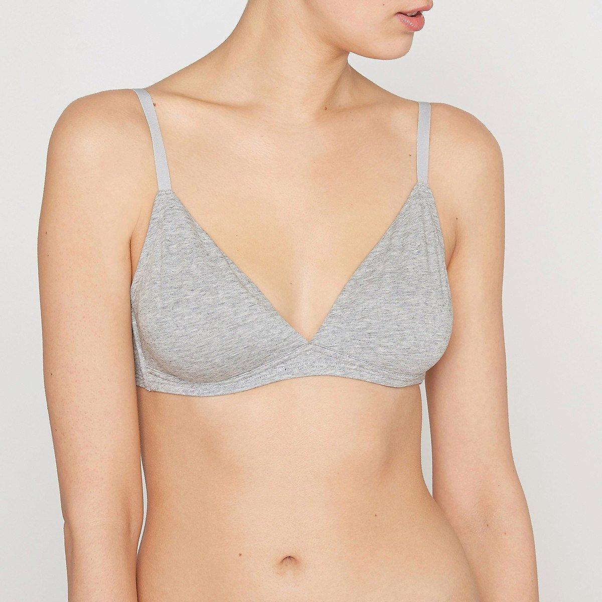 La Redoute Collections Unifarbener Triangel-BH Cottone