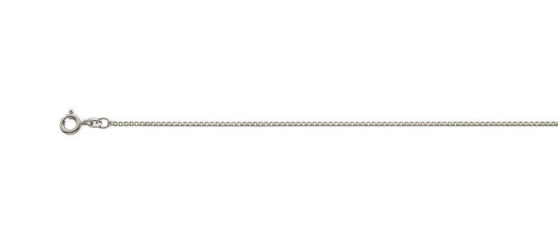 MUAU Schmuck Collier Venezianer Weissgold 585, 1.1mm, 45cm