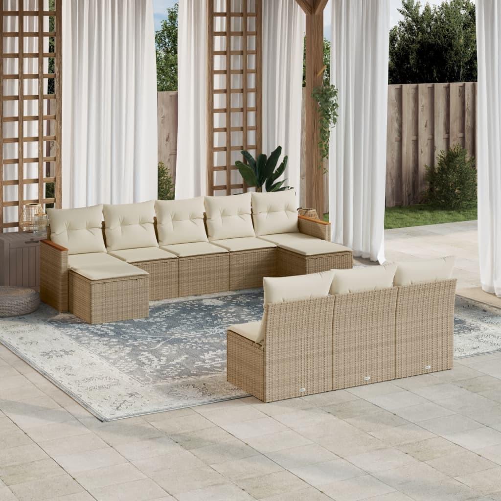 VidaXL Garten sofagarnitur poly-rattan