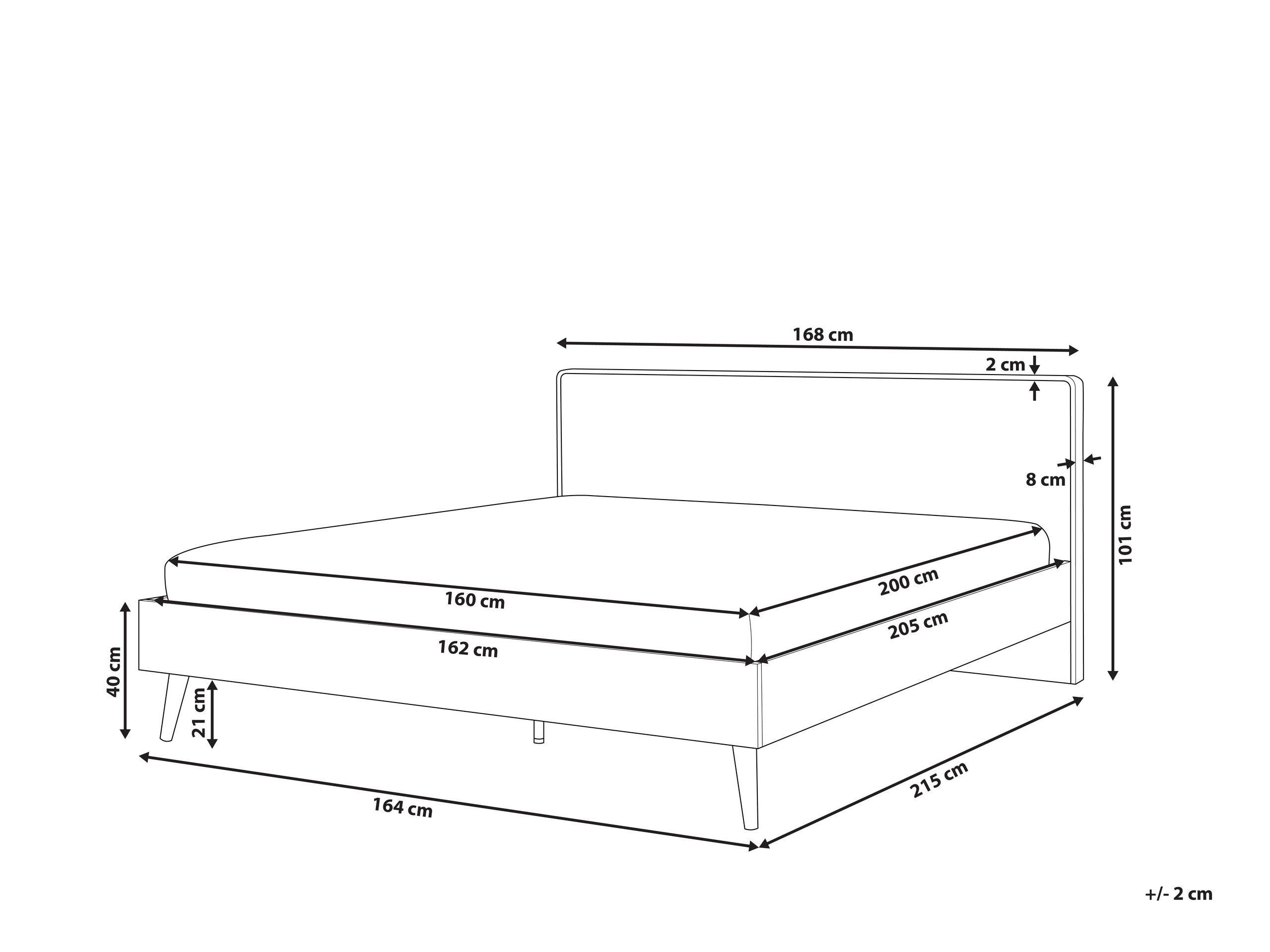 Beliani Bett mit LED aus Faserplatte Modern SERRIS