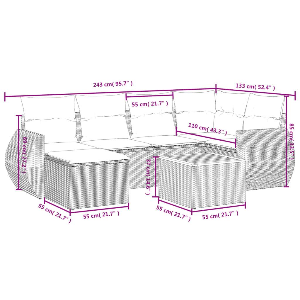 VidaXL Garten sofagarnitur poly-rattan