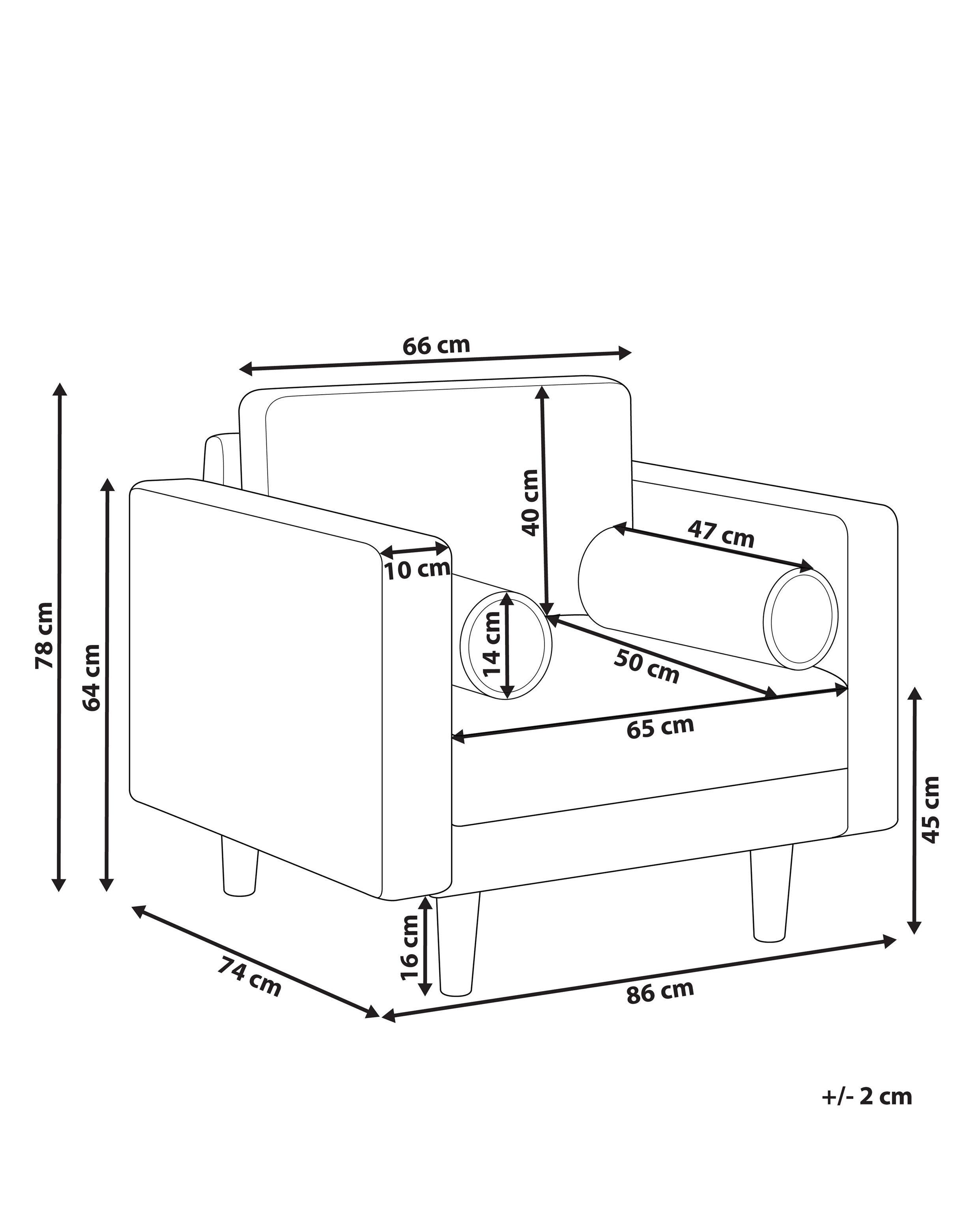 Beliani Sessel aus Polyester Retro NURMO