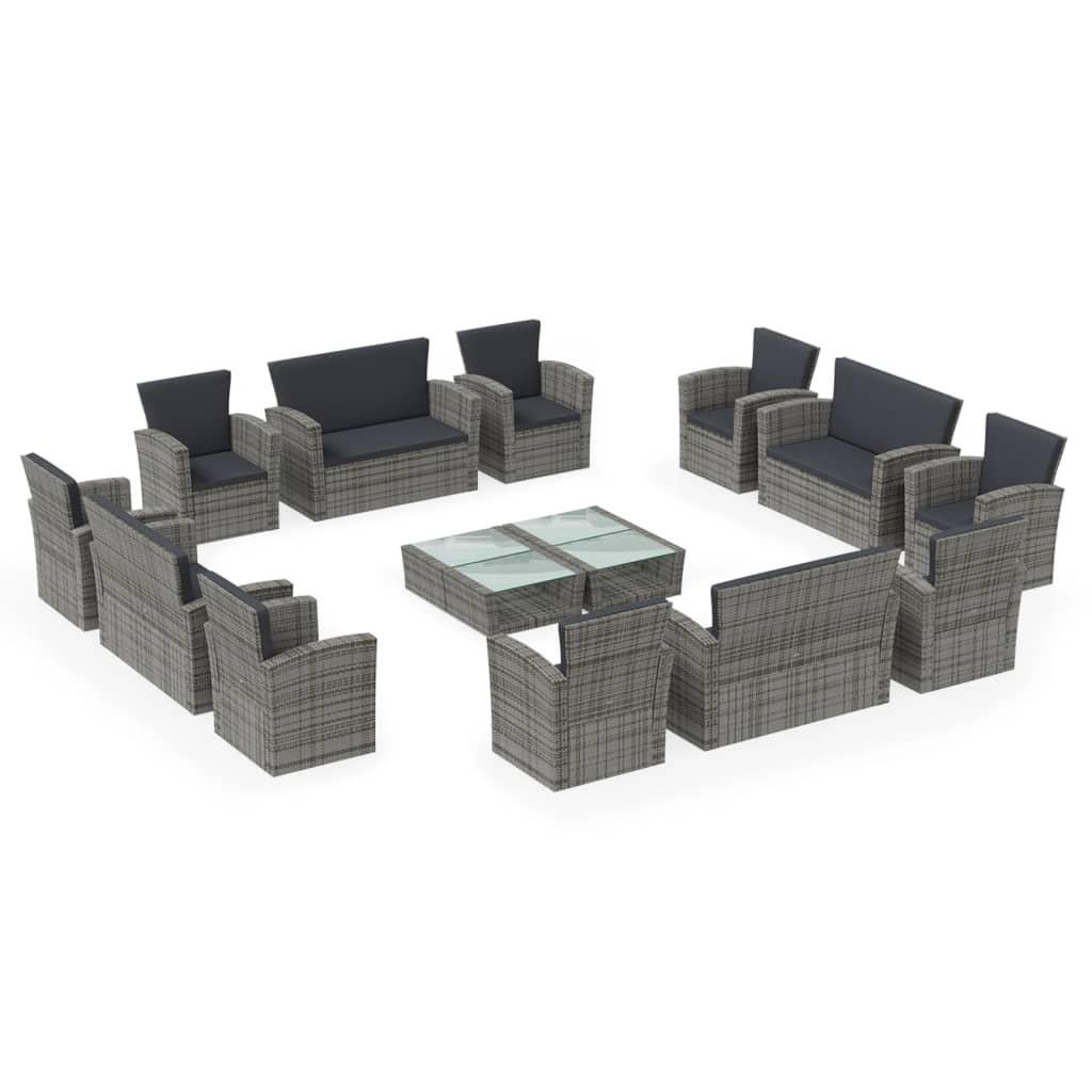 VidaXL Garten-lounge-set poly-rattan