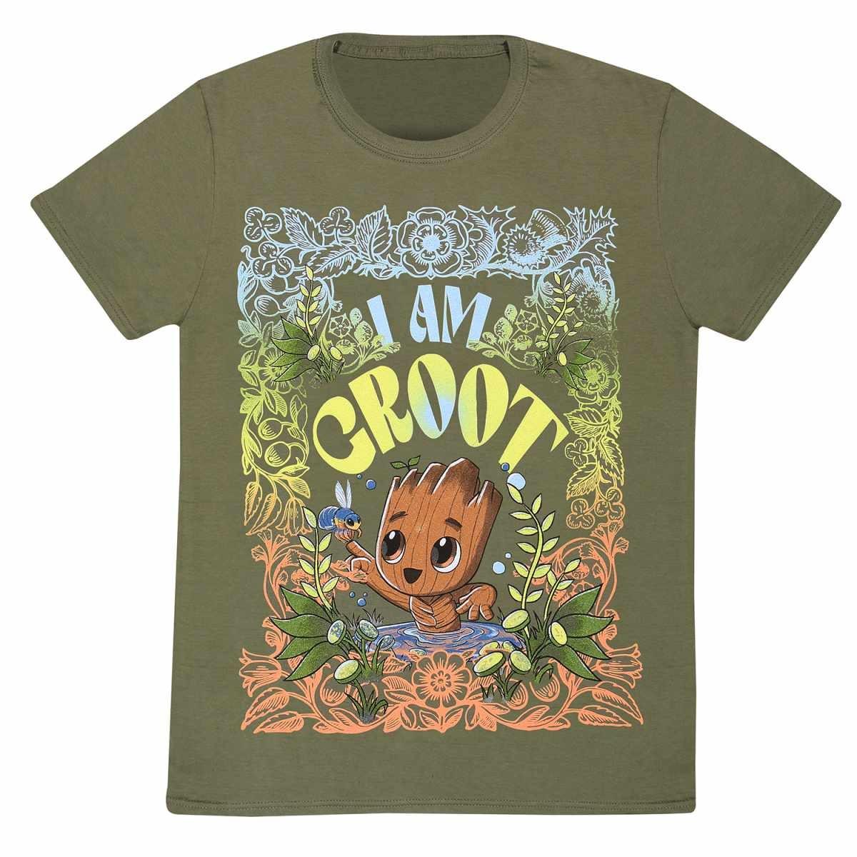 Heroes Guardians of the Galaxy Groot Print T-Shirt