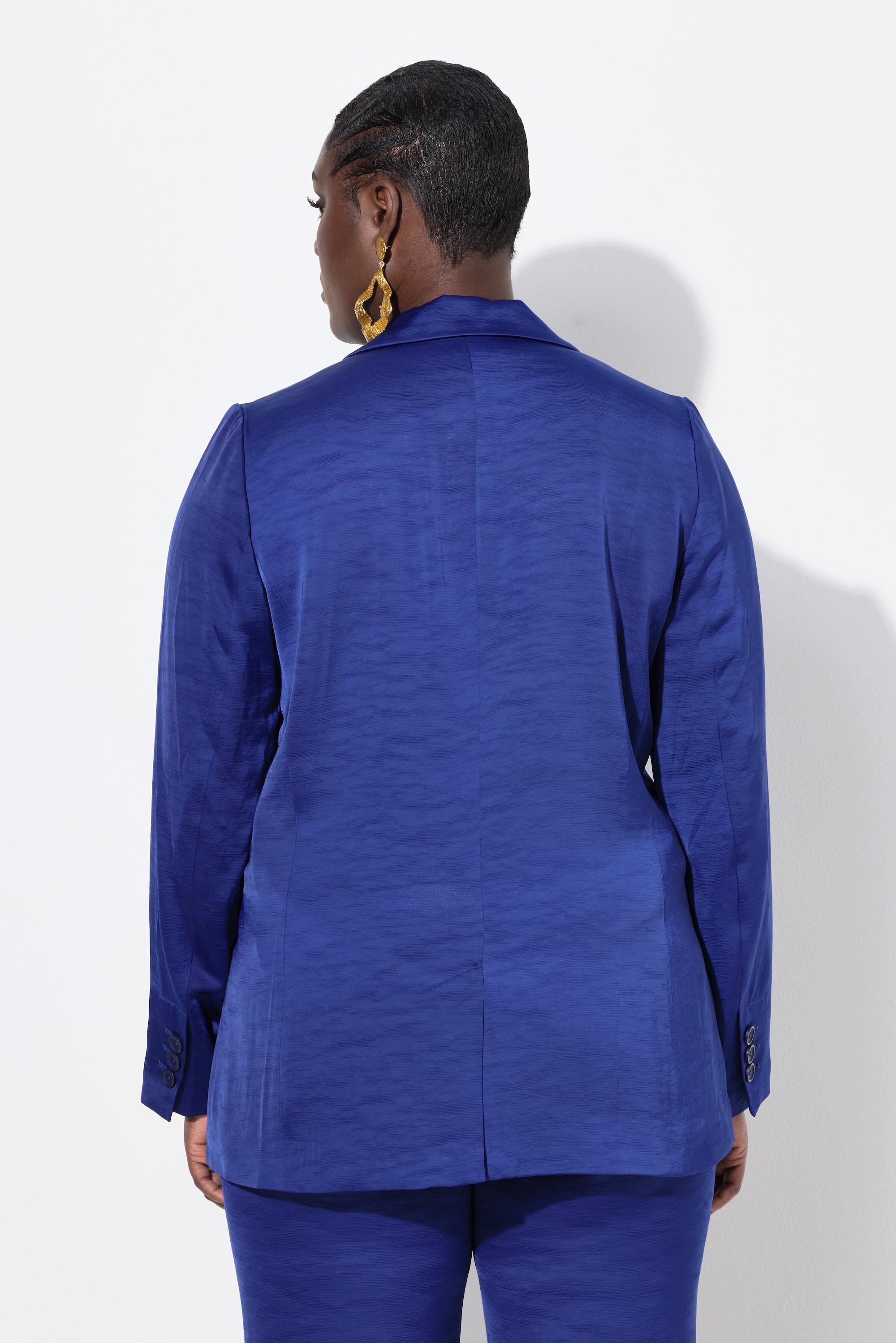 Ulla Popken Blazer, Struktur, Reverskragen, Knopfverschluss