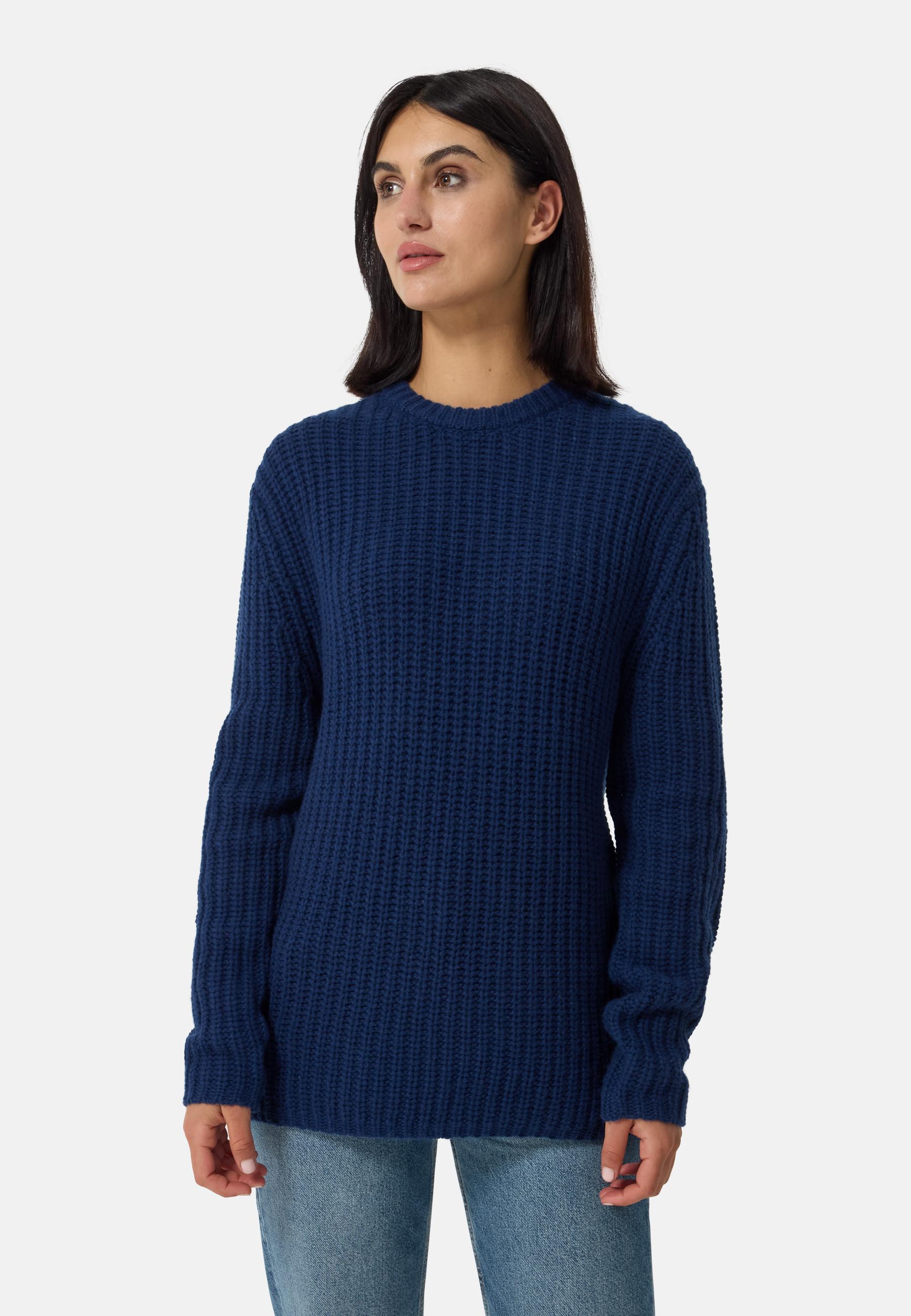 CASH-MERE.CH Grobgestrickter Wolle Kaschmir Rundhals Pullover