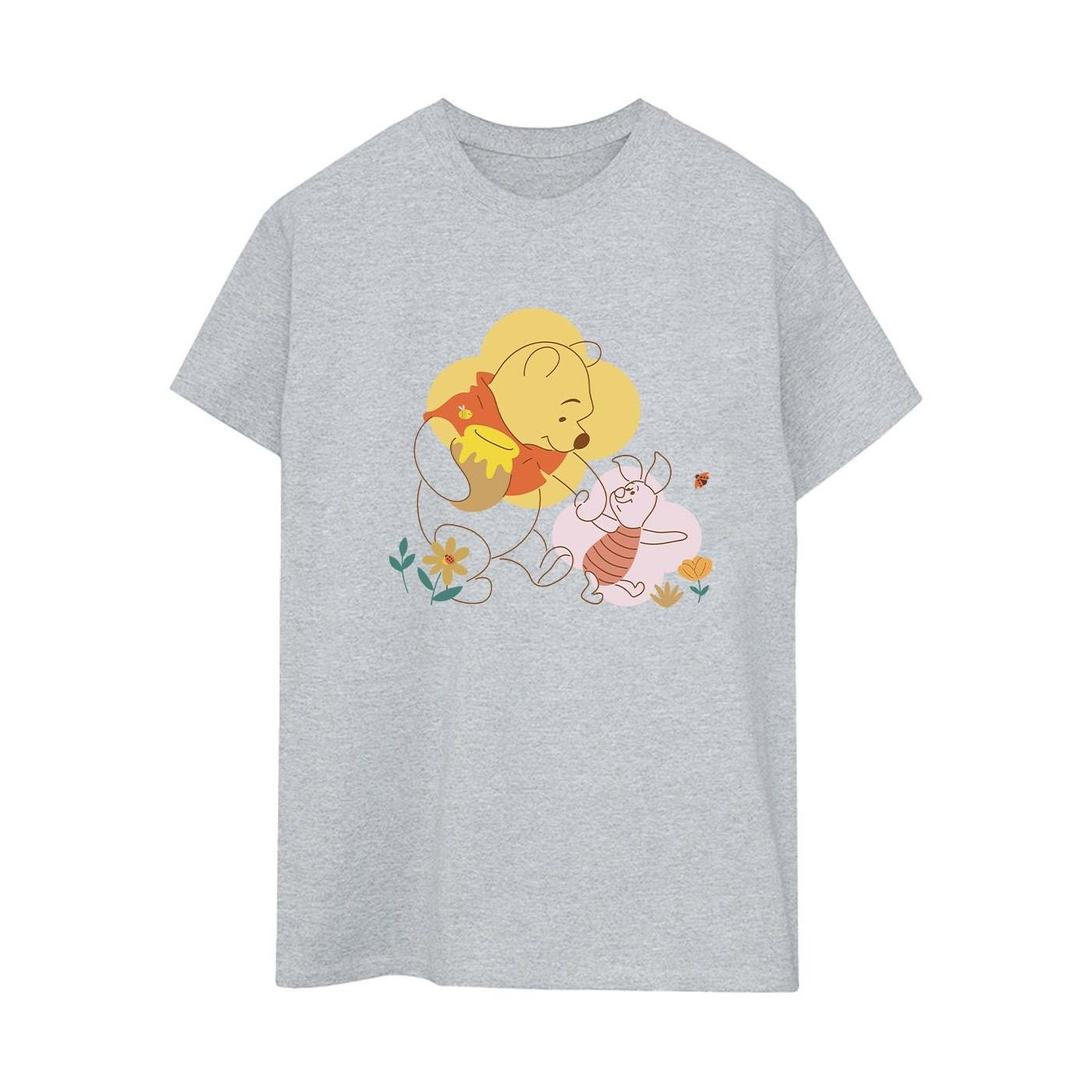 Disney Winnie Puuh und Ferkel bedrucktes T-Shirt