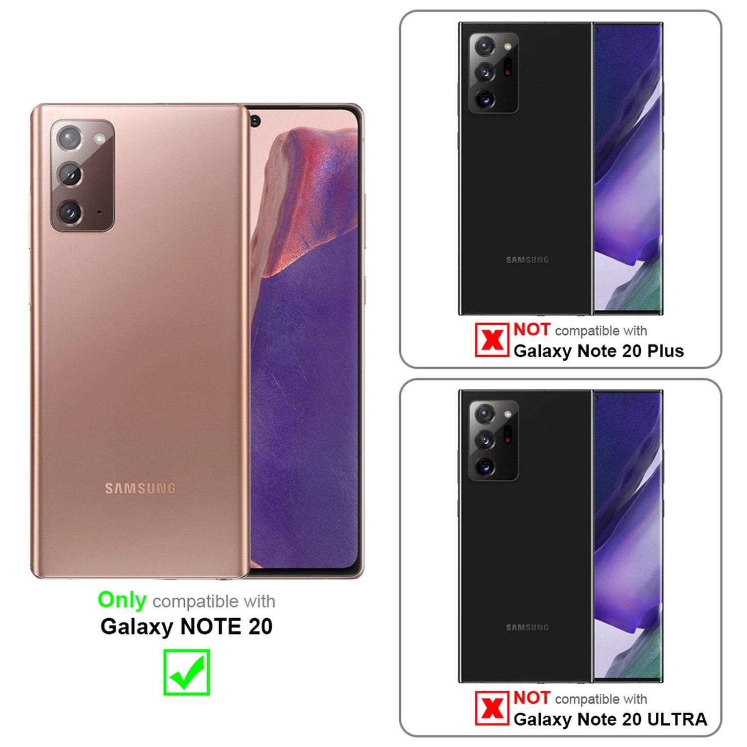 Cadorabo Hülle für Samsung Galaxy NOTE 20 TPU Silikon mit Ring Liquid