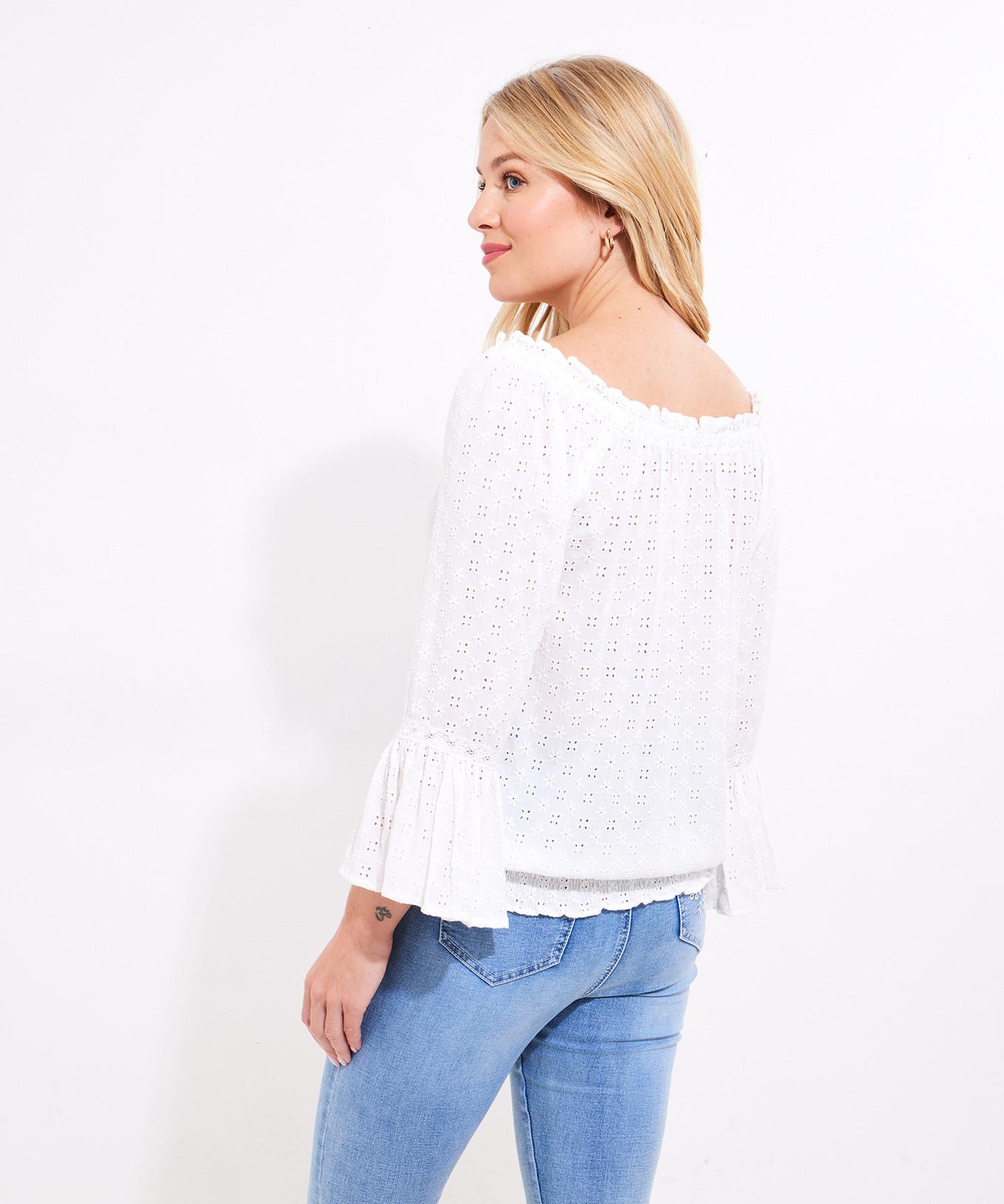 Joe Browns Broderie-Spitzen-Top mit Quaste