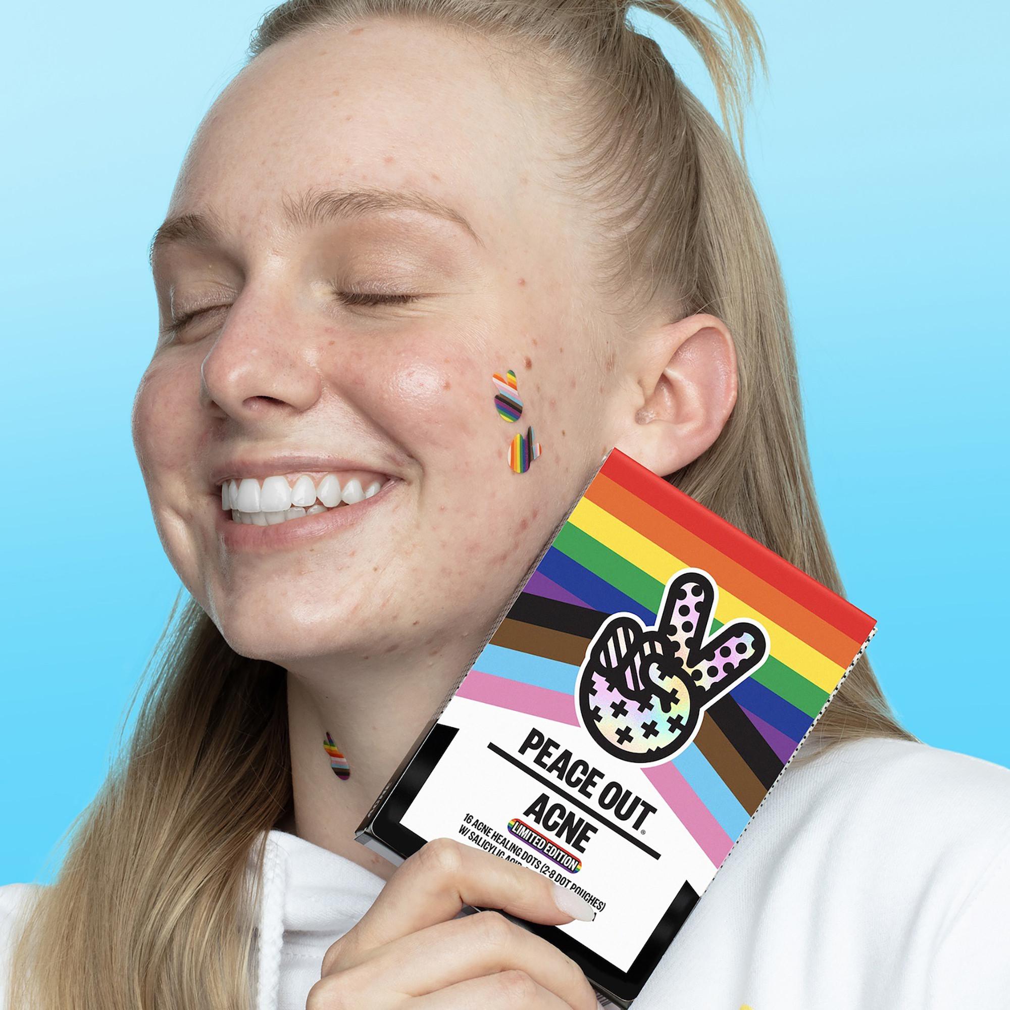 PEACE OUT SKINCARE Pride Limited Edition-Patches für Aknebehandlung mit Salicylsäure