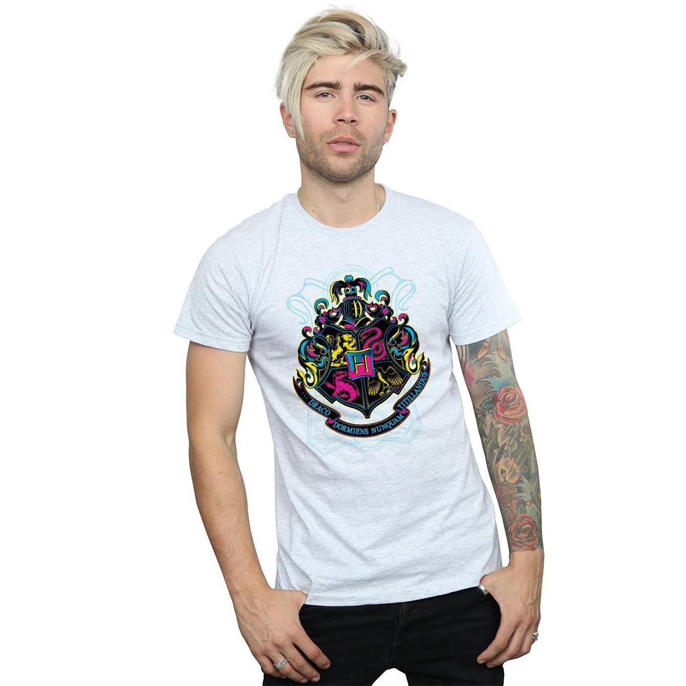 Harry Potter Hogwarts Wappen Neon T-Shirt
